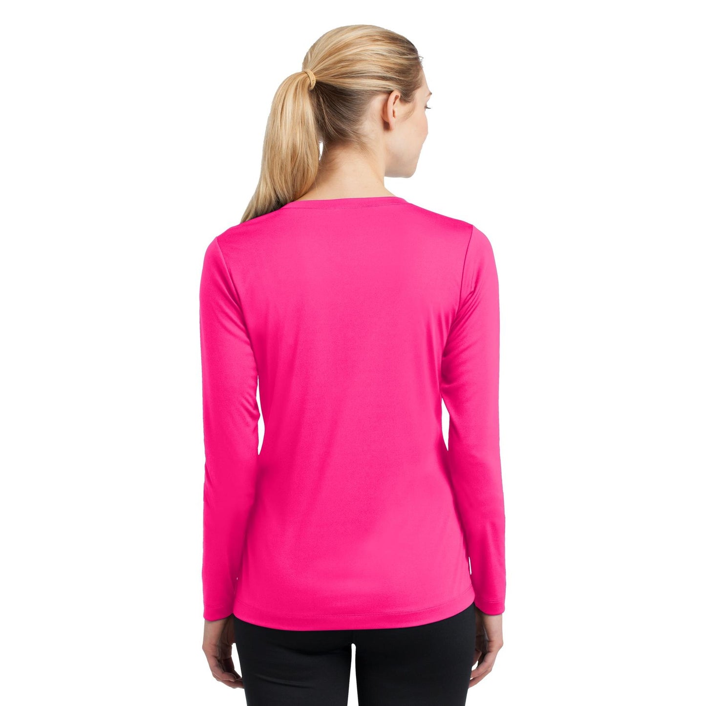 Forest Green T-Shirt - Sport-Tek - Long Sleeve V-Neck