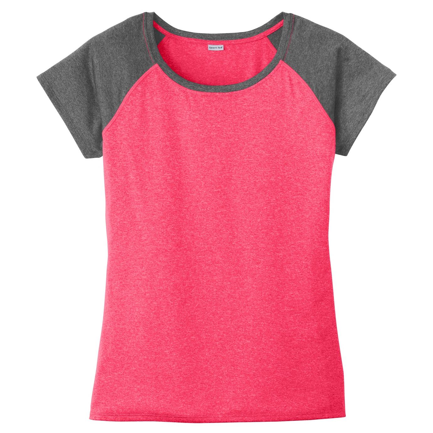 Pink Heather T-Shirt - Sport-Tek - Stylish Scoop Neck Tee