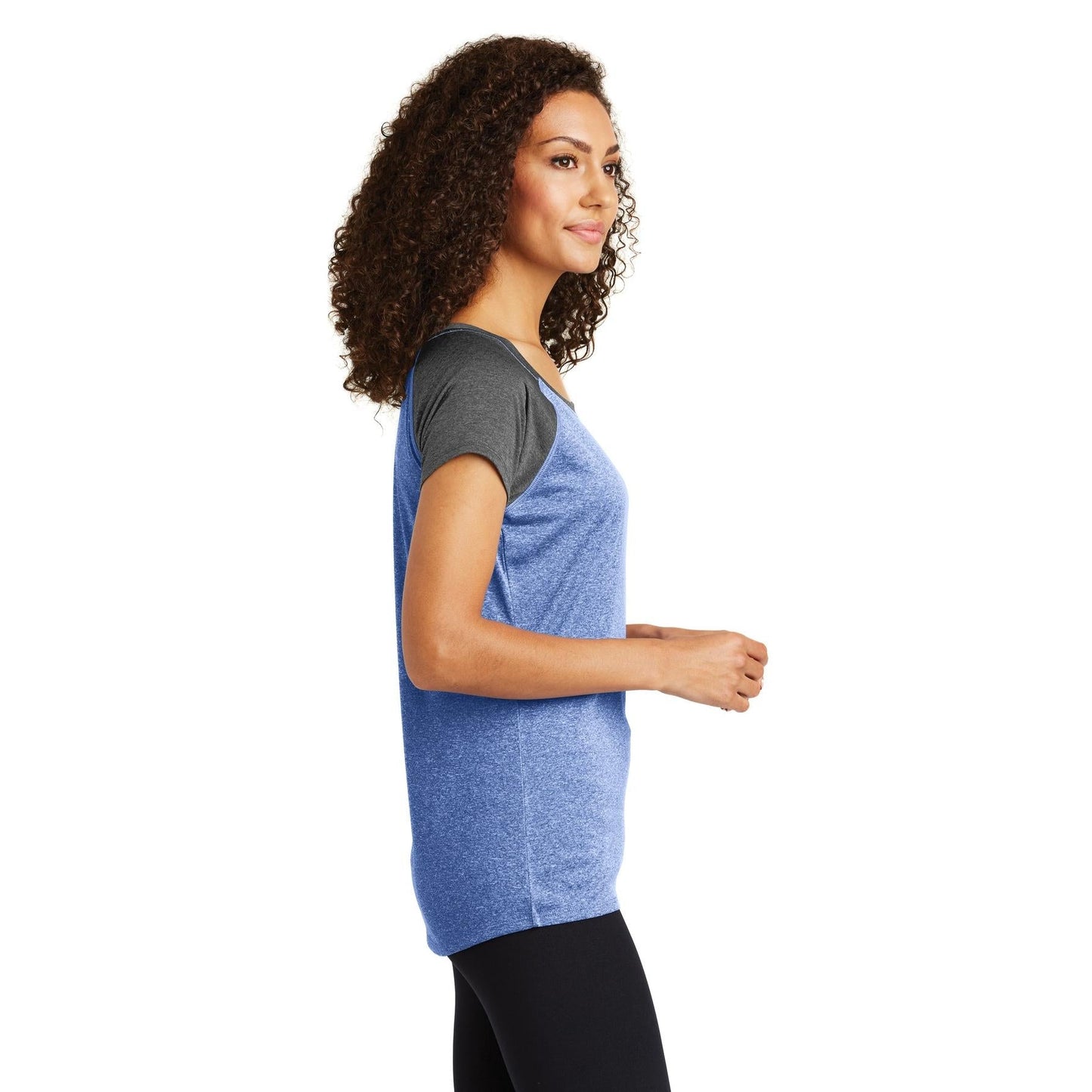 Pink Heather T-Shirt - Sport-Tek - Stylish Scoop Neck Tee