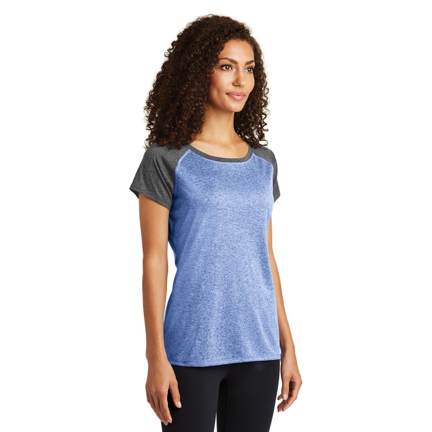 Pink Heather T-Shirt - Sport-Tek - Stylish Scoop Neck Tee