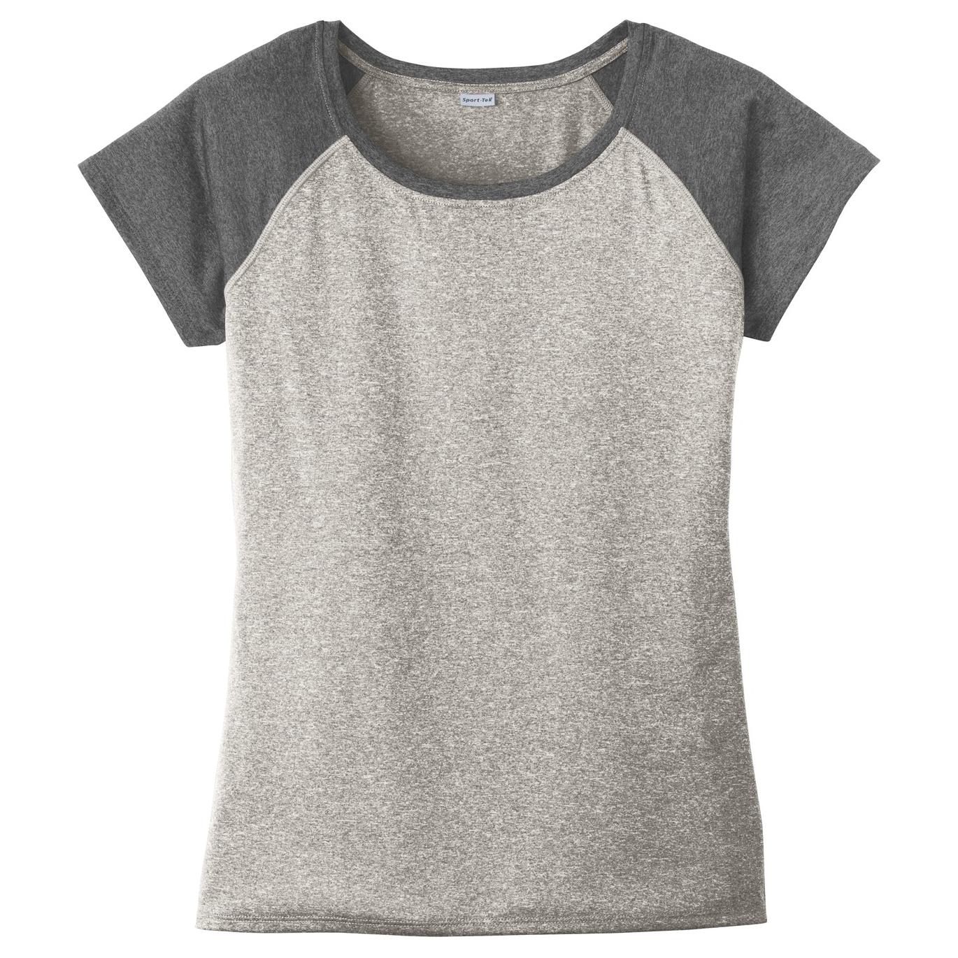 Pink Heather T-Shirt - Sport-Tek - Stylish Scoop Neck Tee