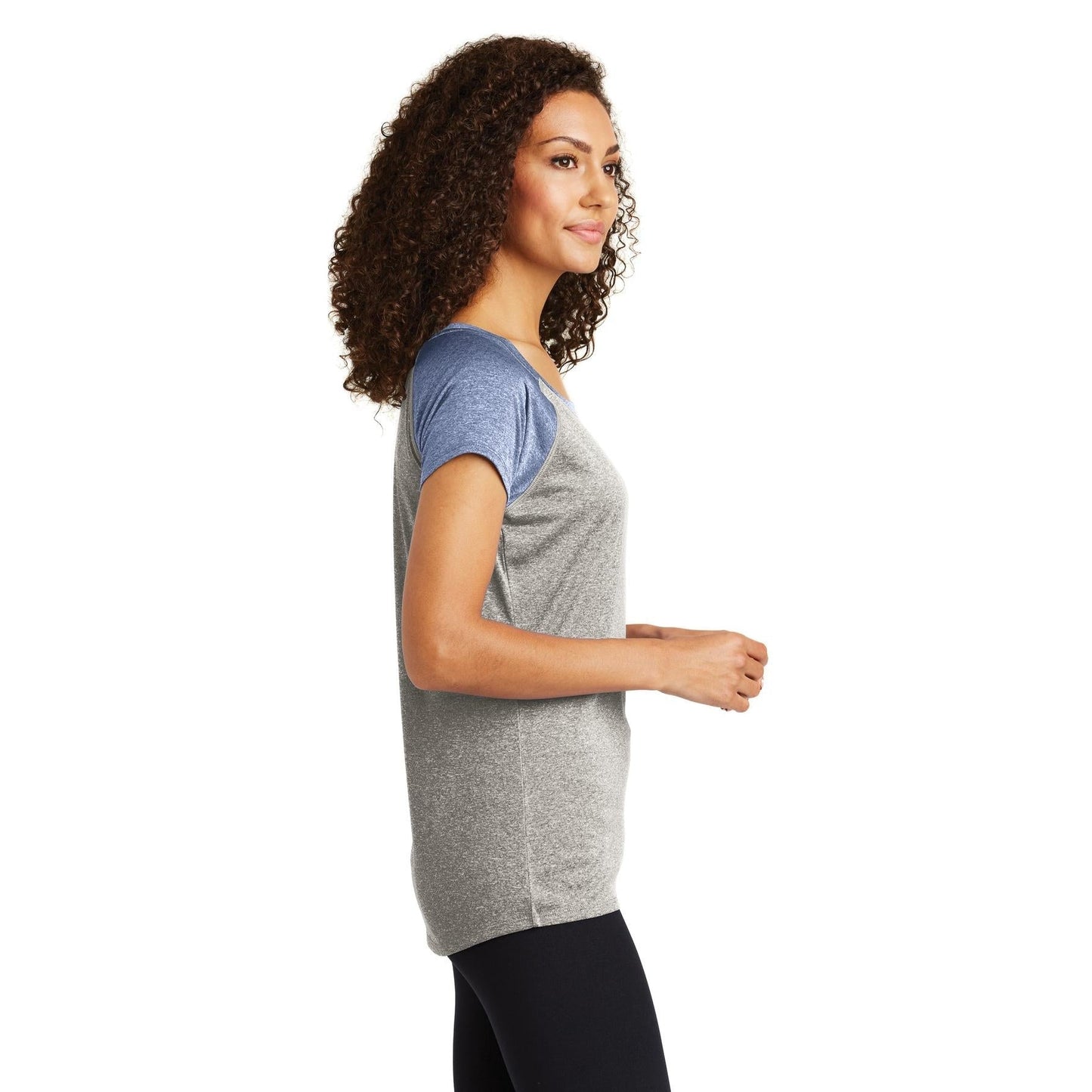 Pink Heather T-Shirt - Sport-Tek - Stylish Scoop Neck Tee
