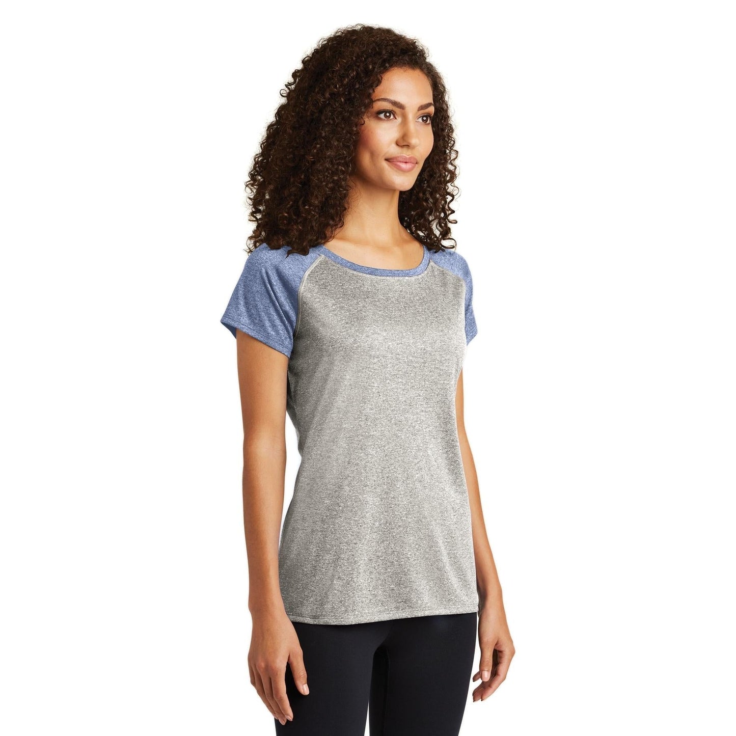 Pink Heather T-Shirt - Sport-Tek - Stylish Scoop Neck Tee