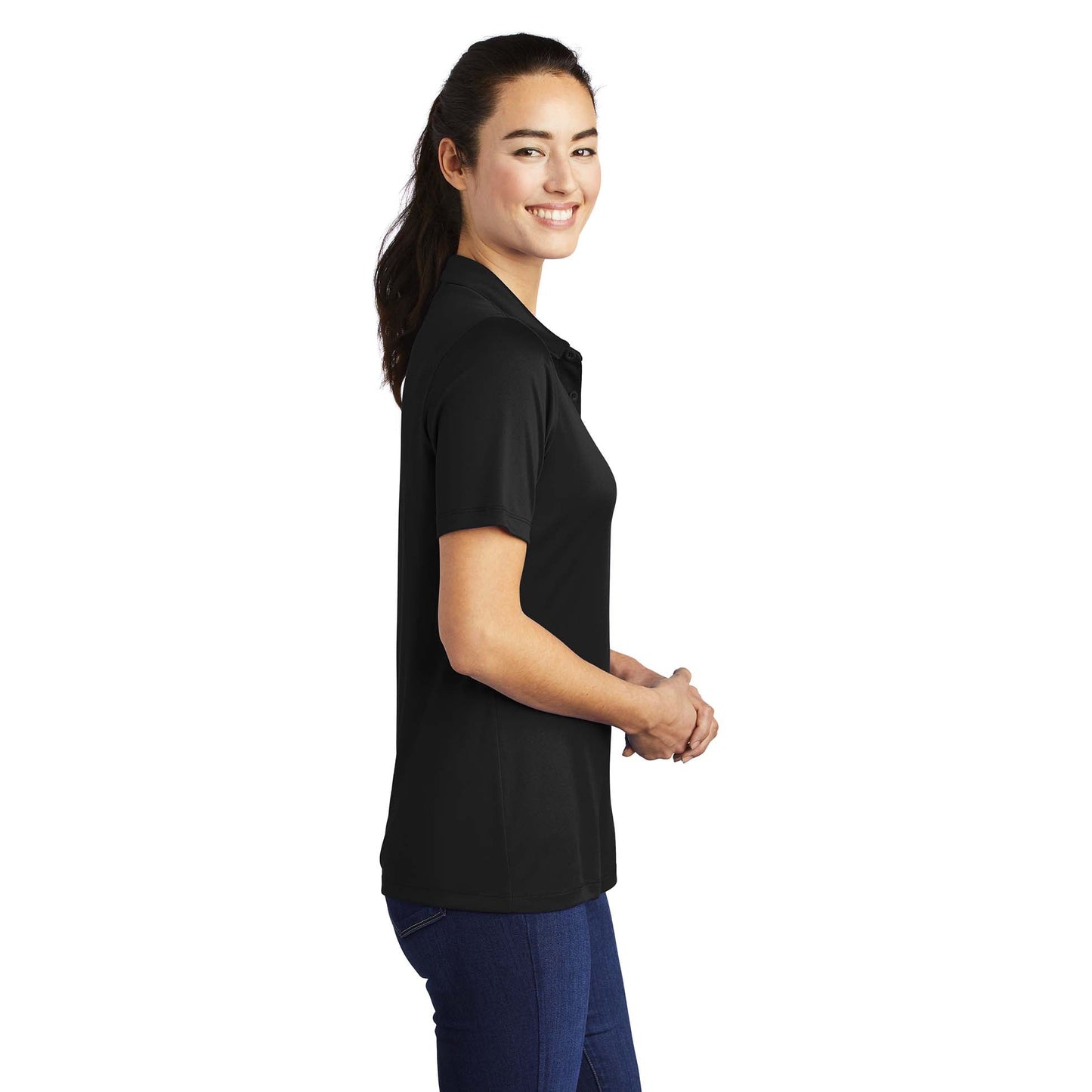 Black Polo Shirts - Sport-Tek - Soft Polyester