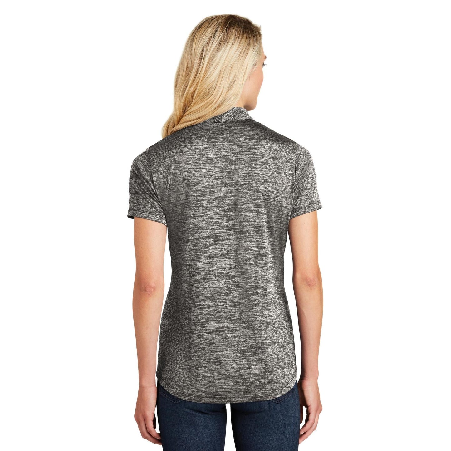 Black Electric Polo - Sport-Tek - Stylish Heather Design