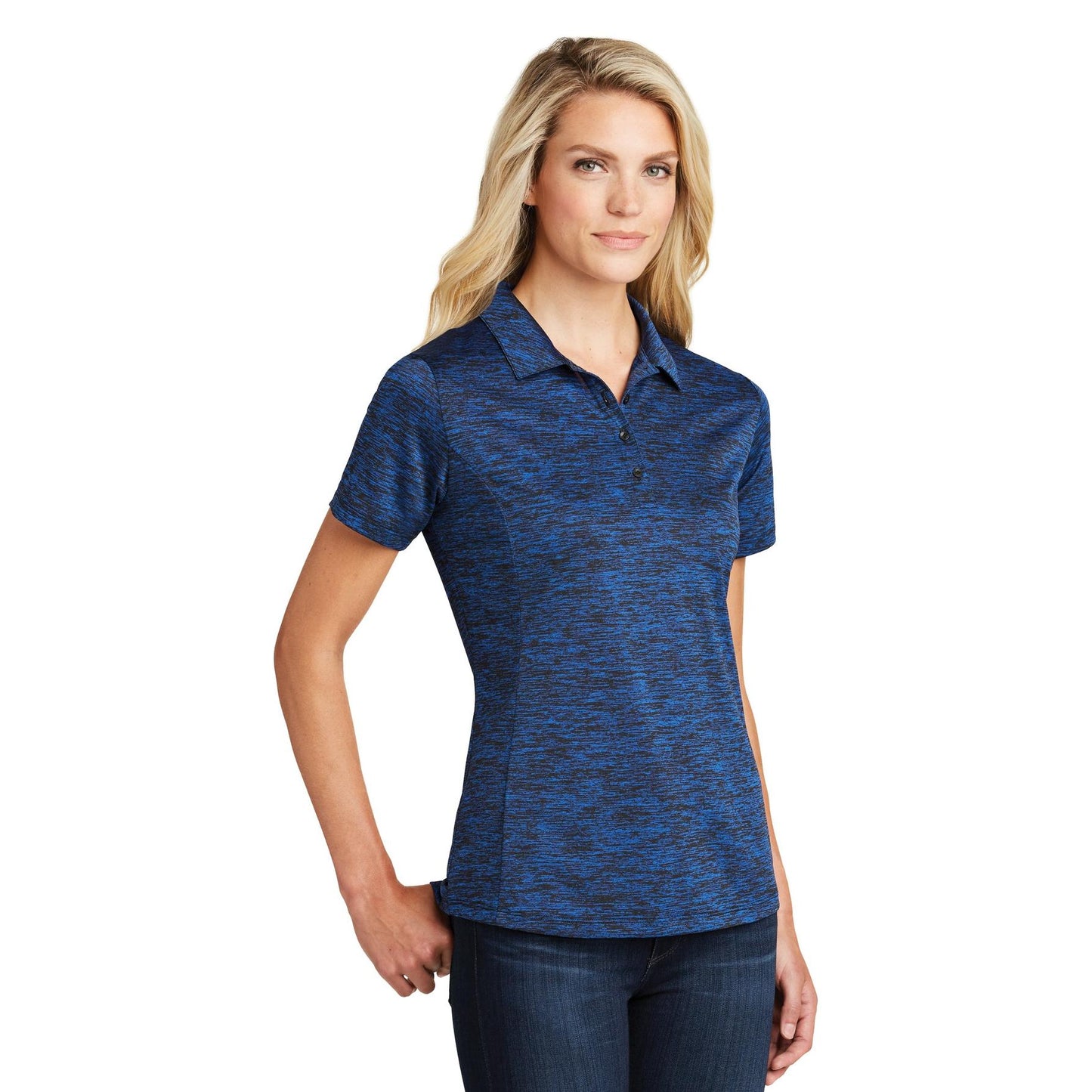 Black Electric Polo - Sport-Tek - Stylish Heather Design