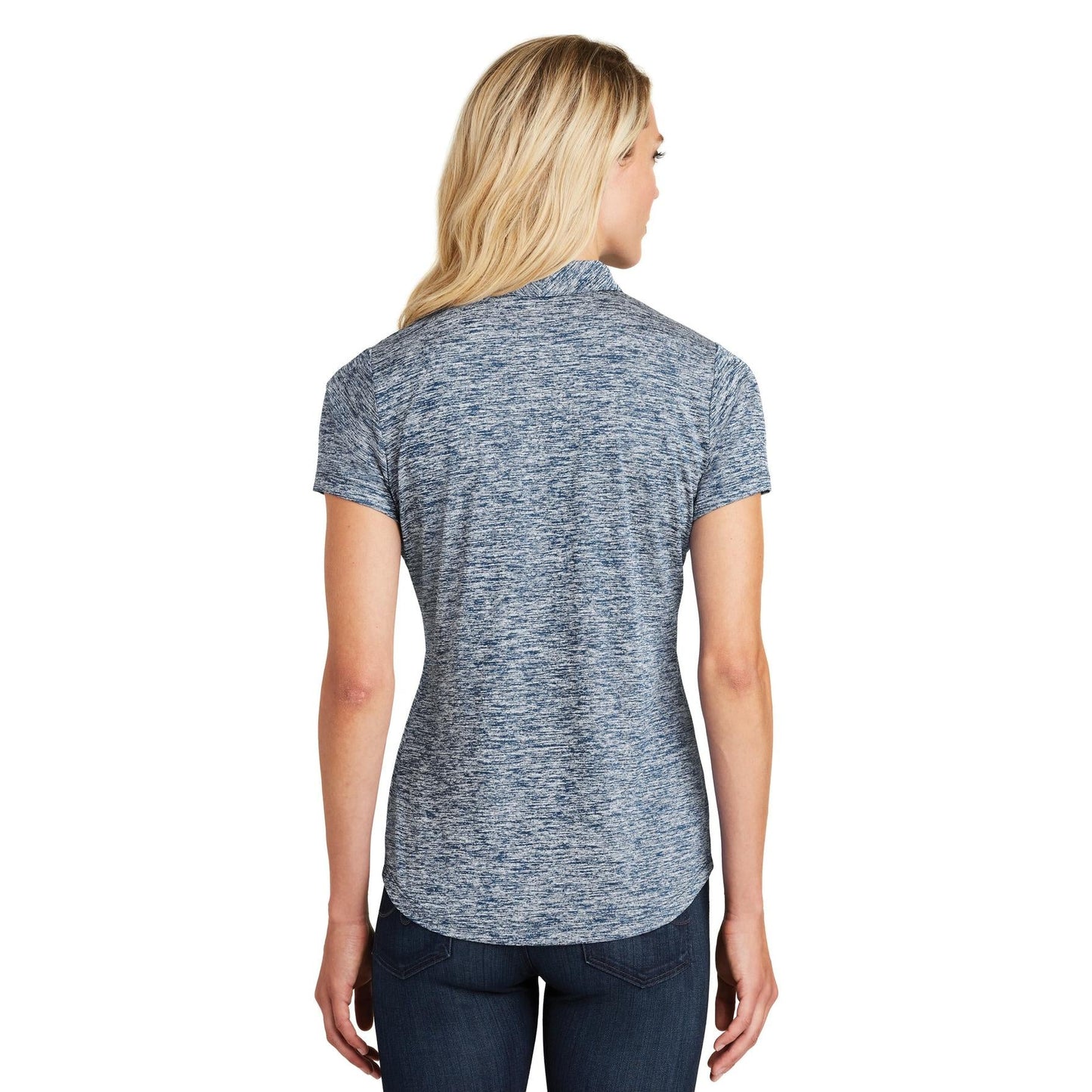 Black Electric Polo - Sport-Tek - Stylish Heather Design