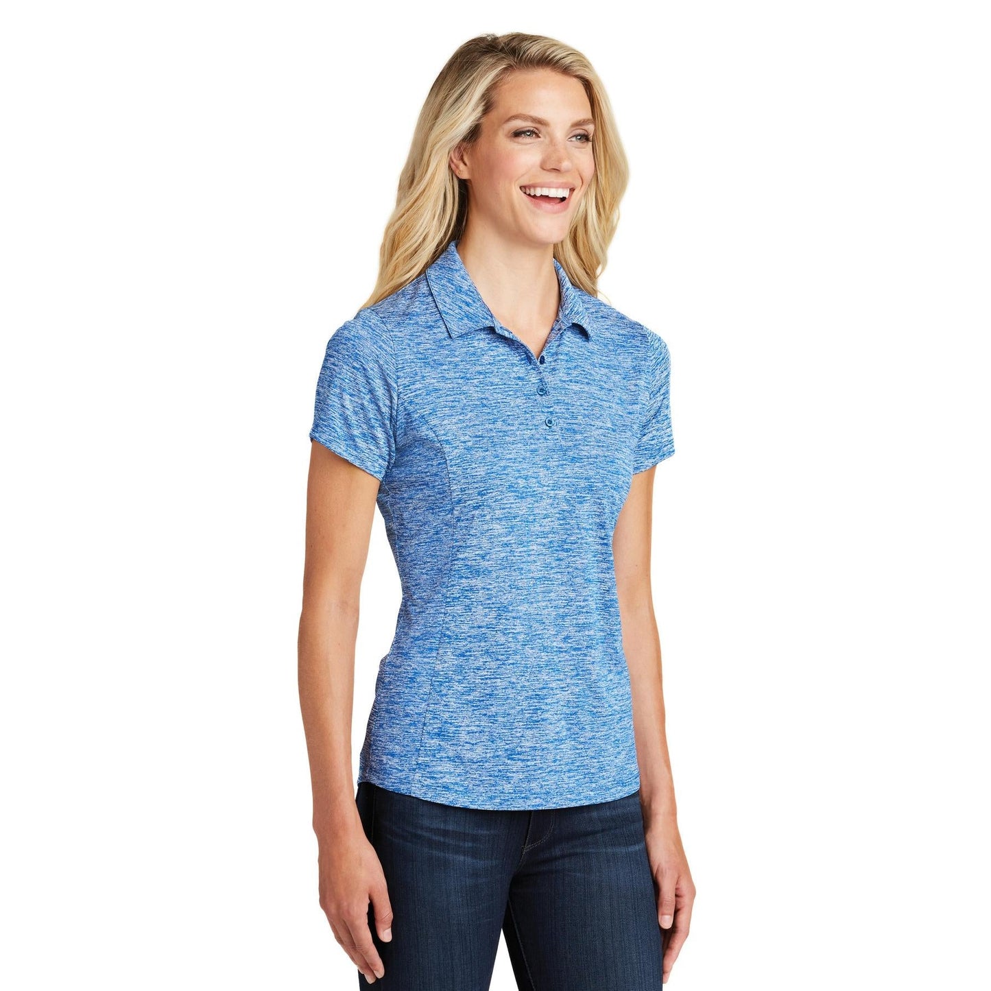 Black Electric Polo - Sport-Tek - Stylish Heather Design