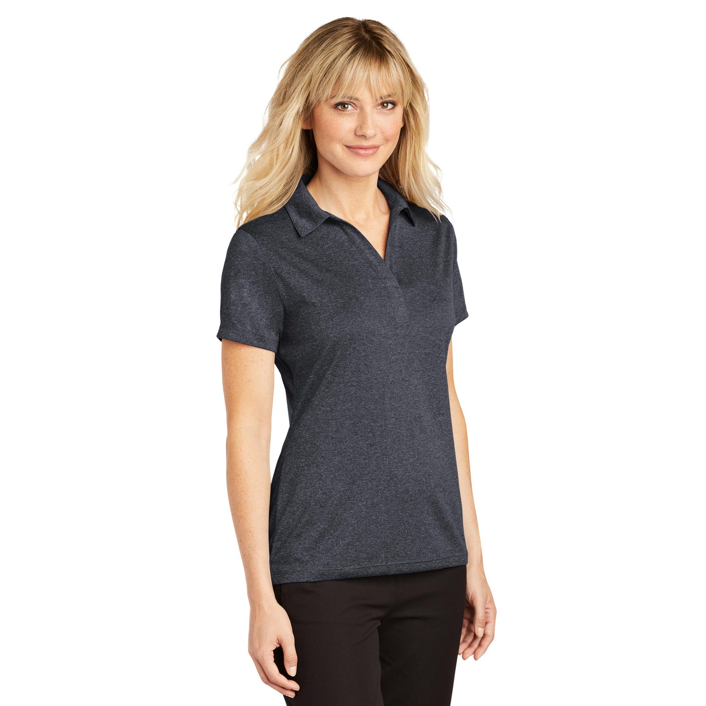 Blue Wake Heather Polo - Sport-Tek - Moisture-Wicking