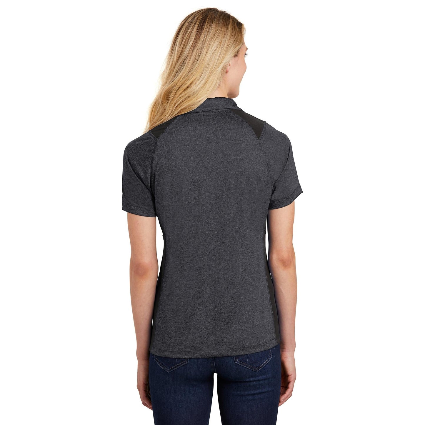 Graphite Heather Polo Shirt - Sport-Tek - Stylish Fit