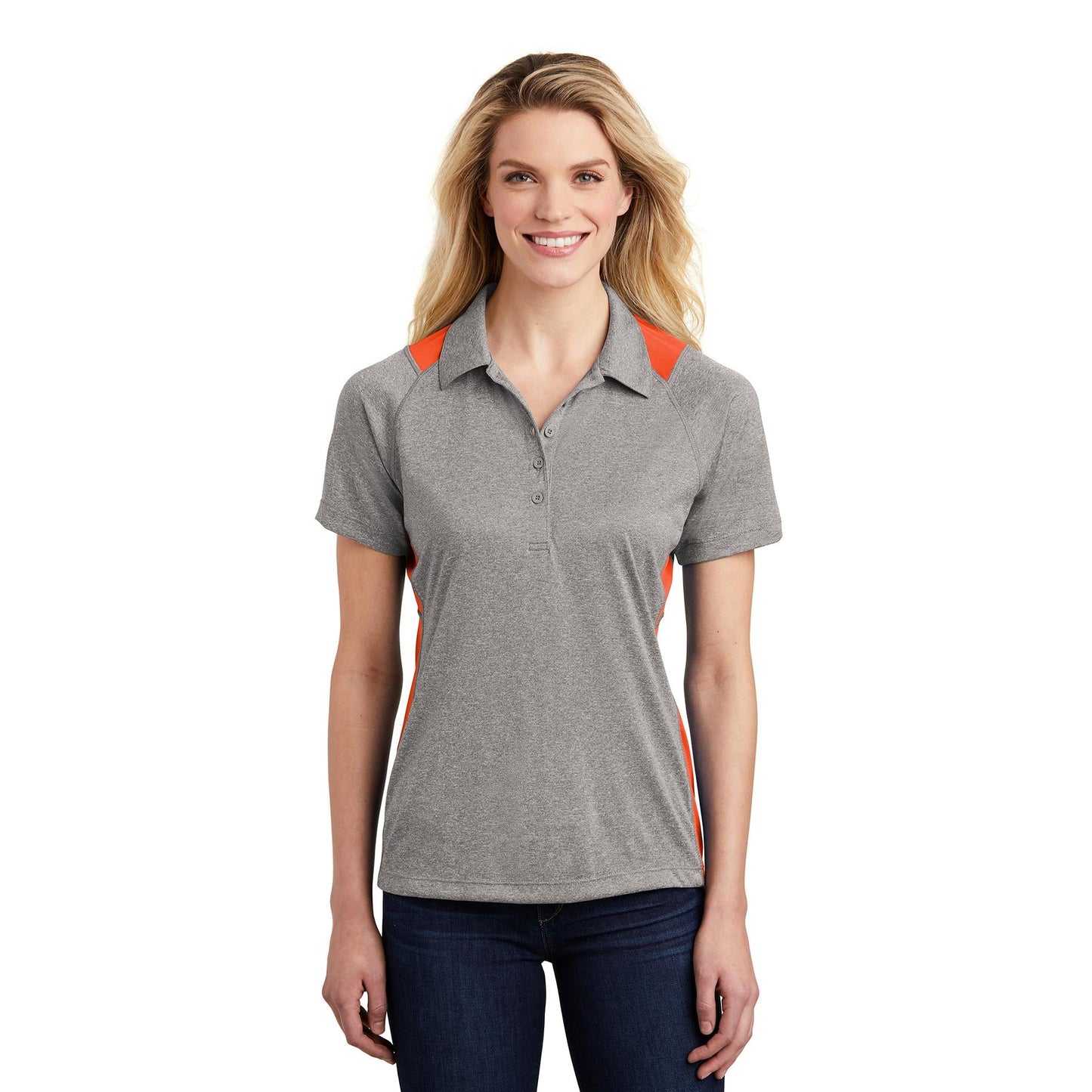 Graphite Heather Polo Shirt - Sport-Tek - Stylish Fit