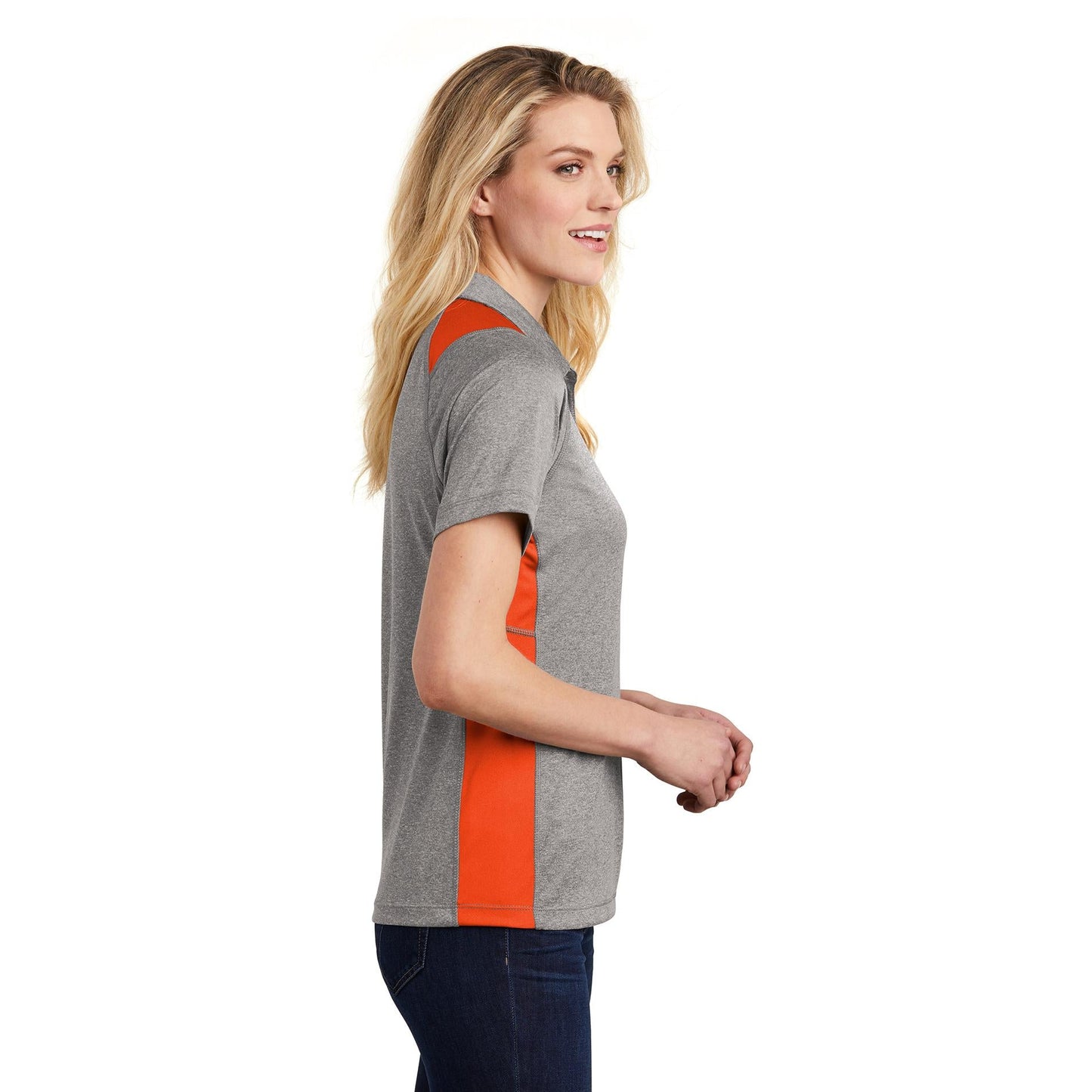 Graphite Heather Polo Shirt - Sport-Tek - Stylish Fit