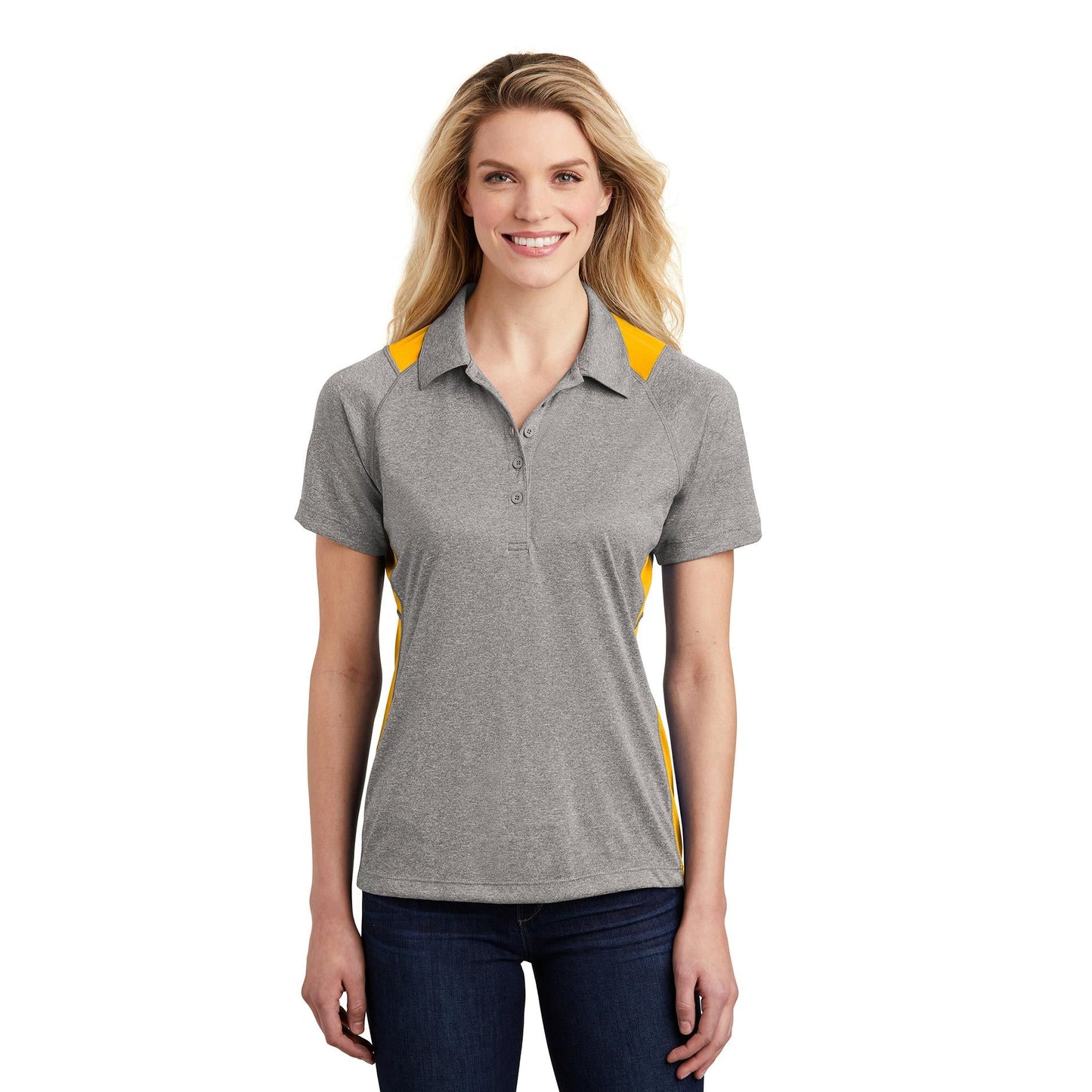 Graphite Heather Polo Shirt - Sport-Tek - Stylish Fit