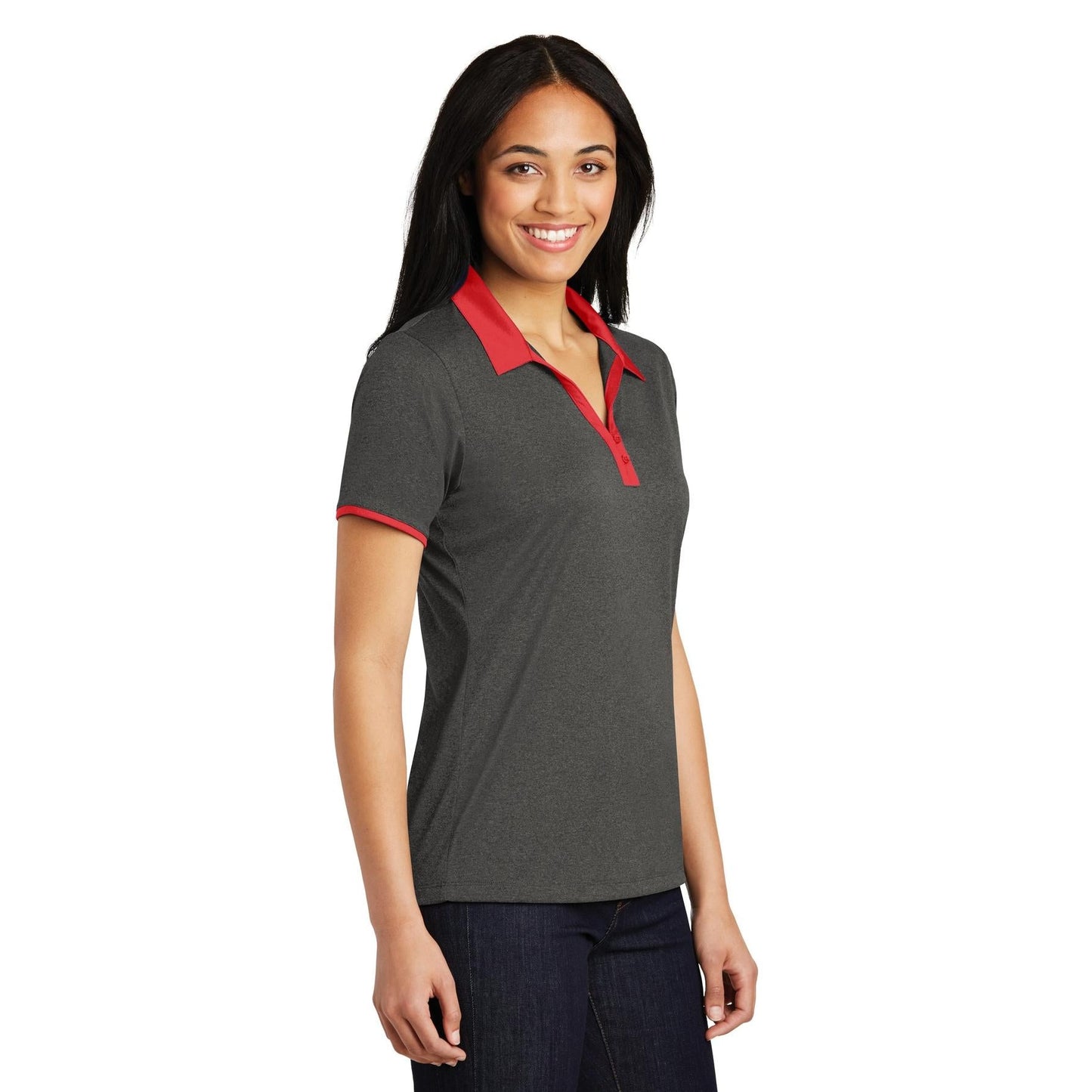 Graphite Heather Polo Shirt - Sport-Tek - Snag-Resistant