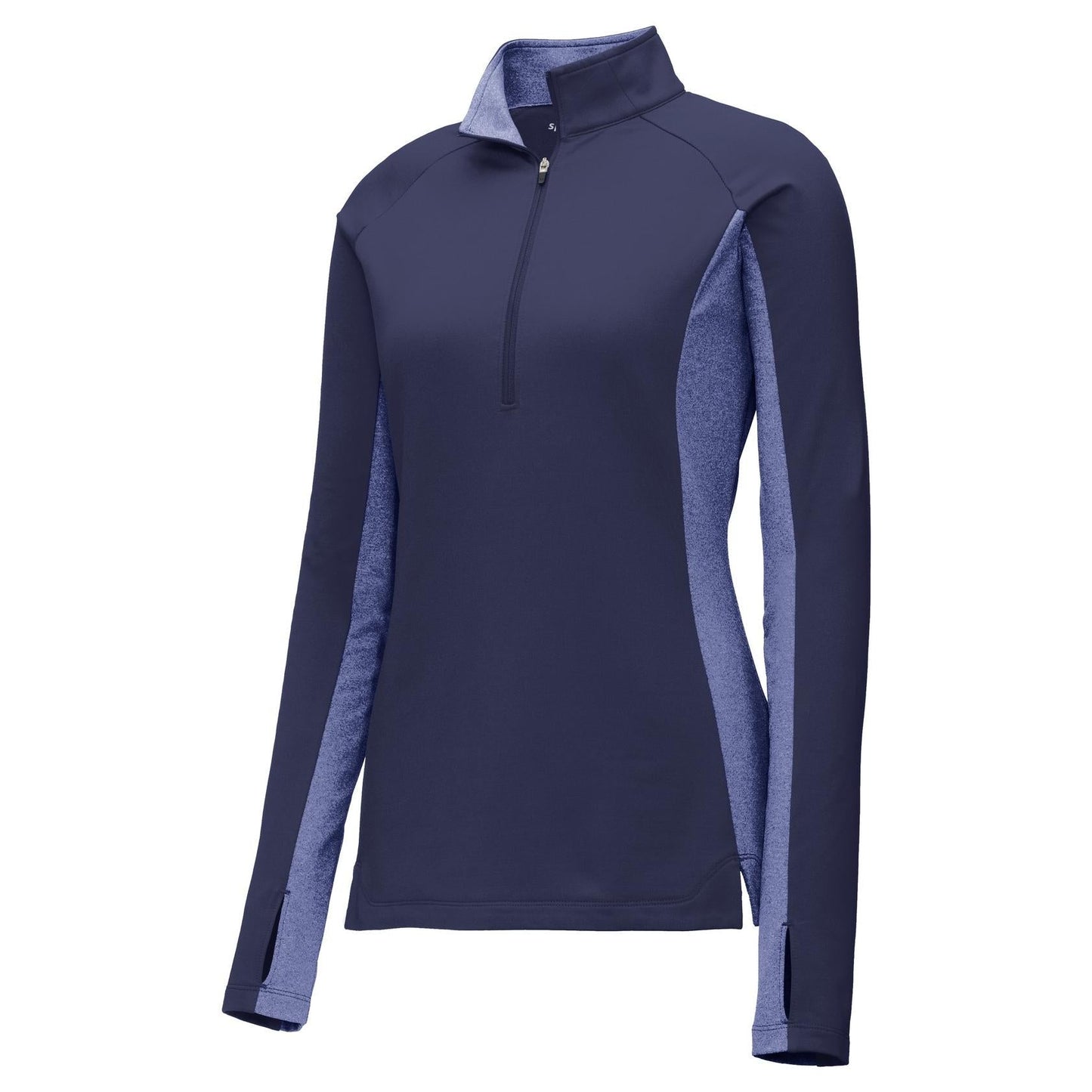 Black/Charcoal Grey Heather Sweatshirt - Sport-Tek - Stretchy Design