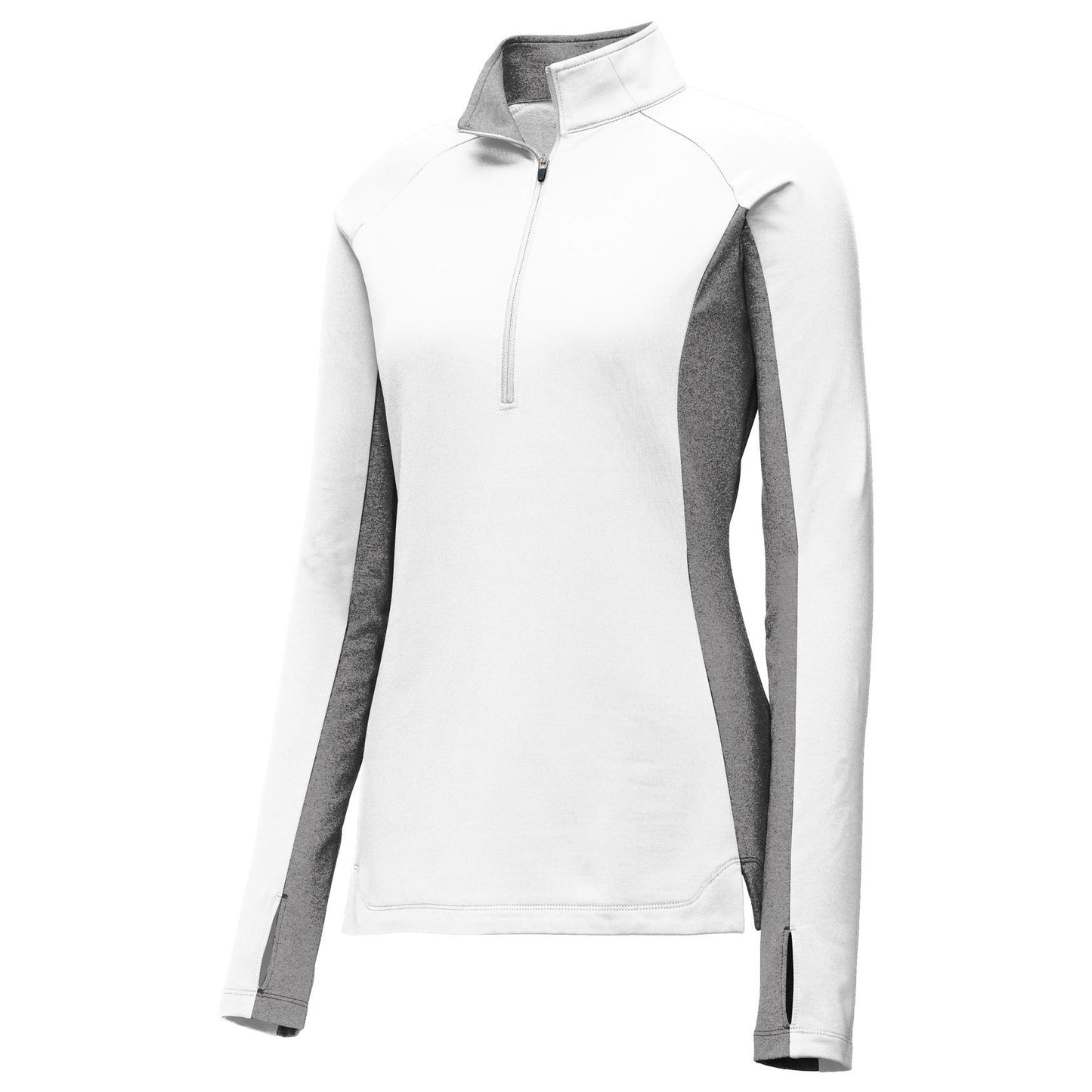Black/Charcoal Grey Heather Sweatshirt - Sport-Tek - Stretchy Design
