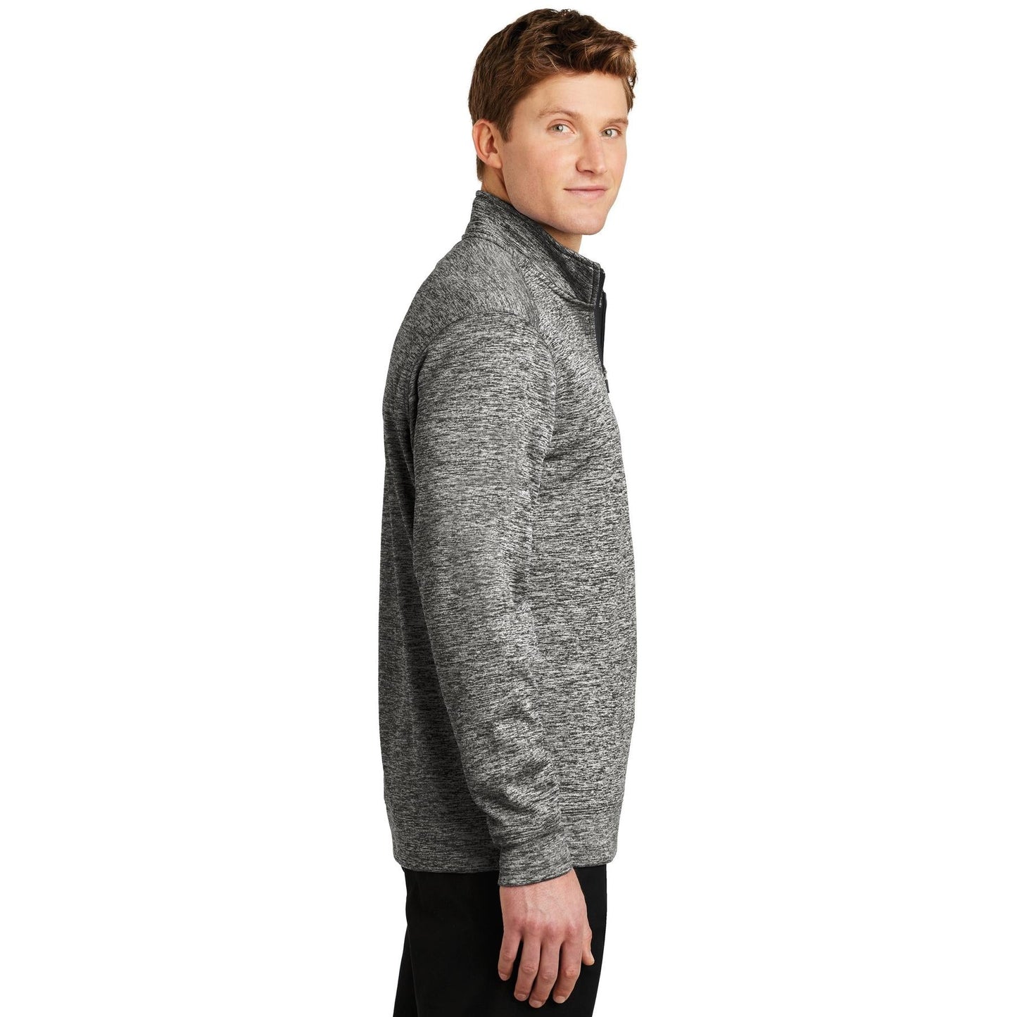 Black Electric Sweatshirts - Sport-Tek - Heather Fleece