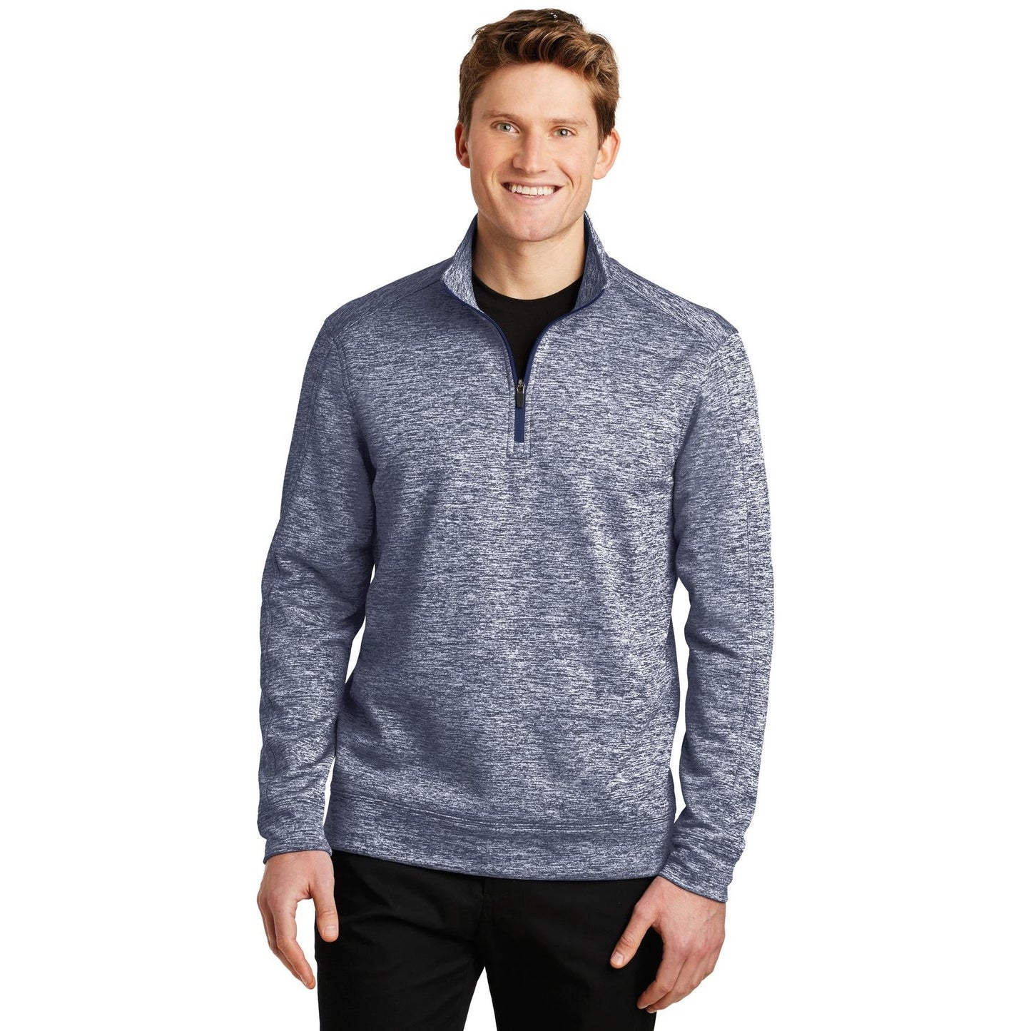 Black Electric Sweatshirts - Sport-Tek - Heather Fleece