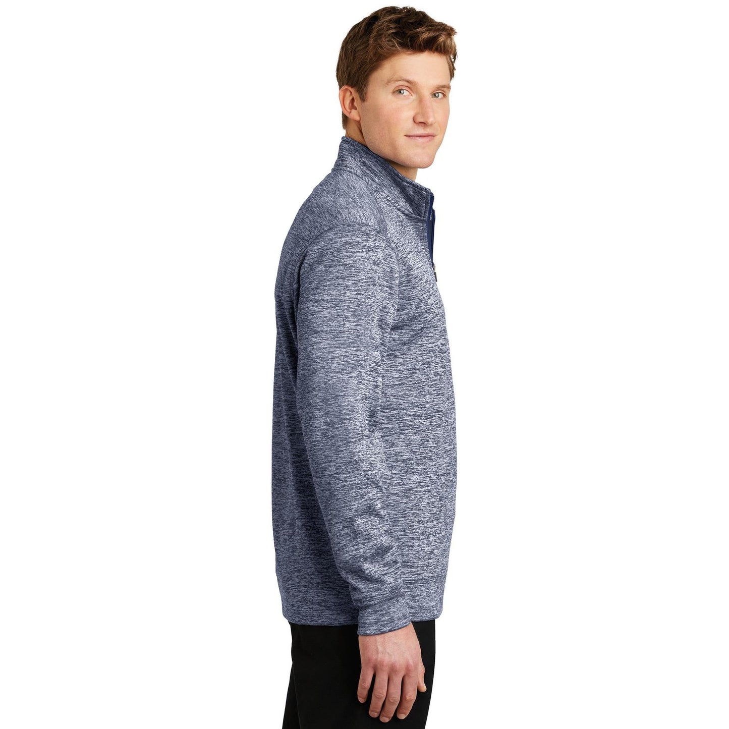 Black Electric Sweatshirts - Sport-Tek - Heather Fleece