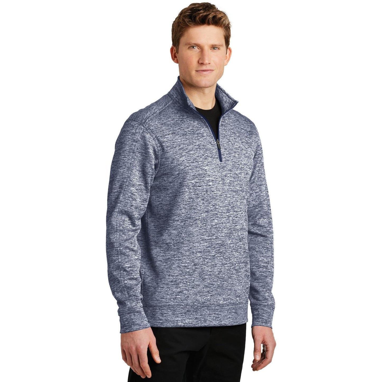 Black Electric Sweatshirts - Sport-Tek - Heather Fleece