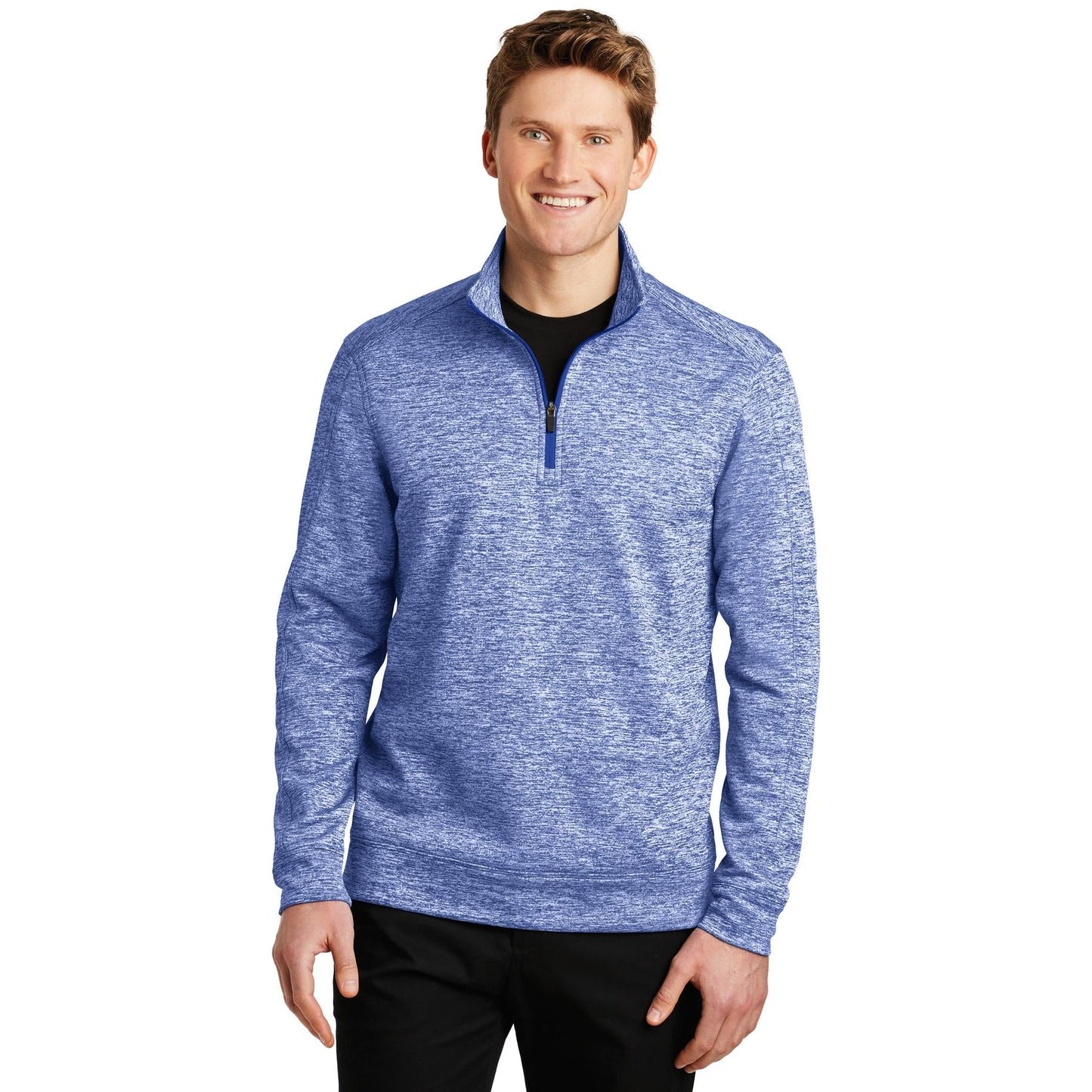 Black Electric Sweatshirts - Sport-Tek - Heather Fleece