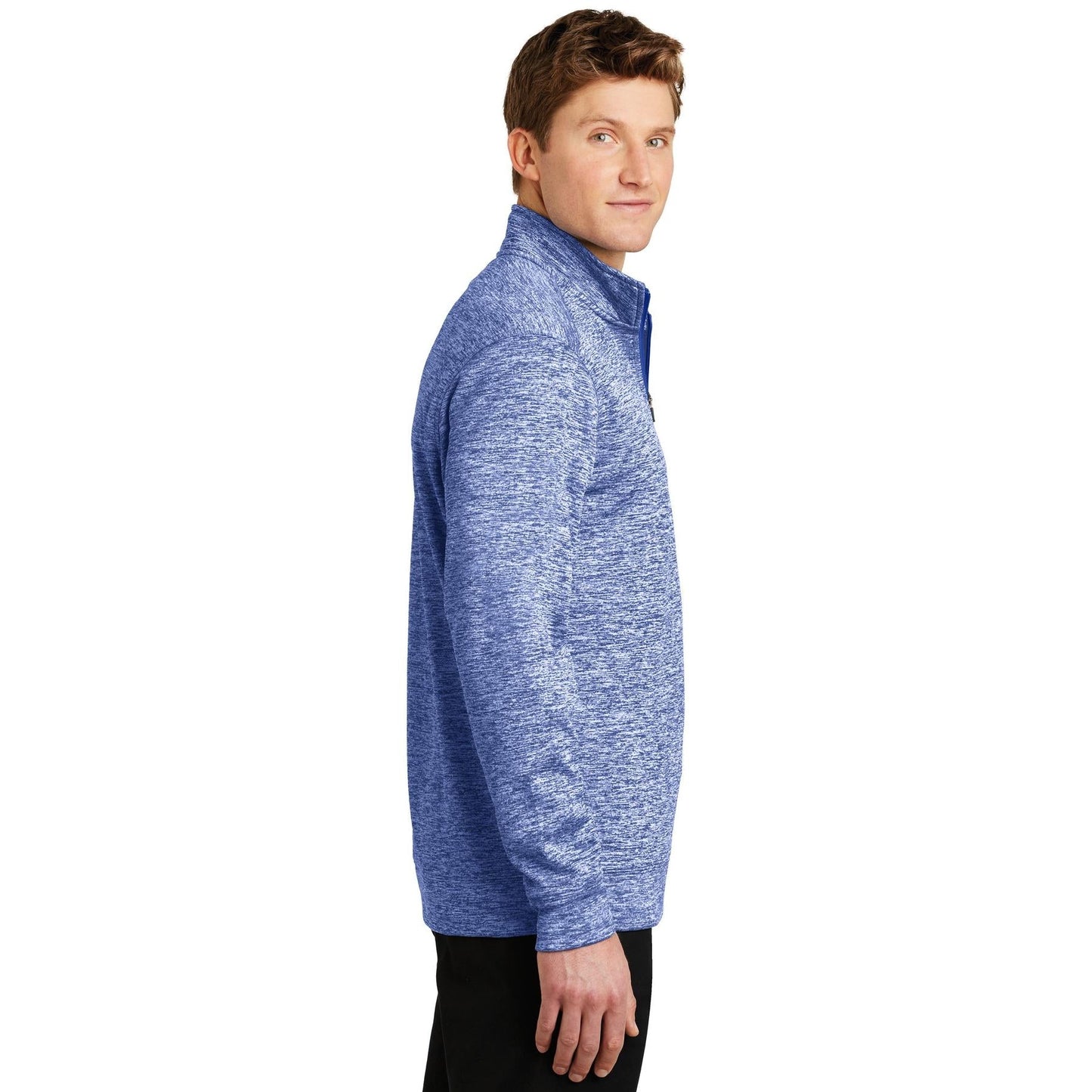 Black Electric Sweatshirts - Sport-Tek - Heather Fleece