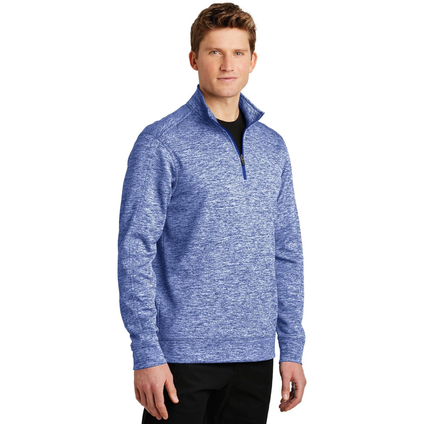 Black Electric Sweatshirts - Sport-Tek - Heather Fleece