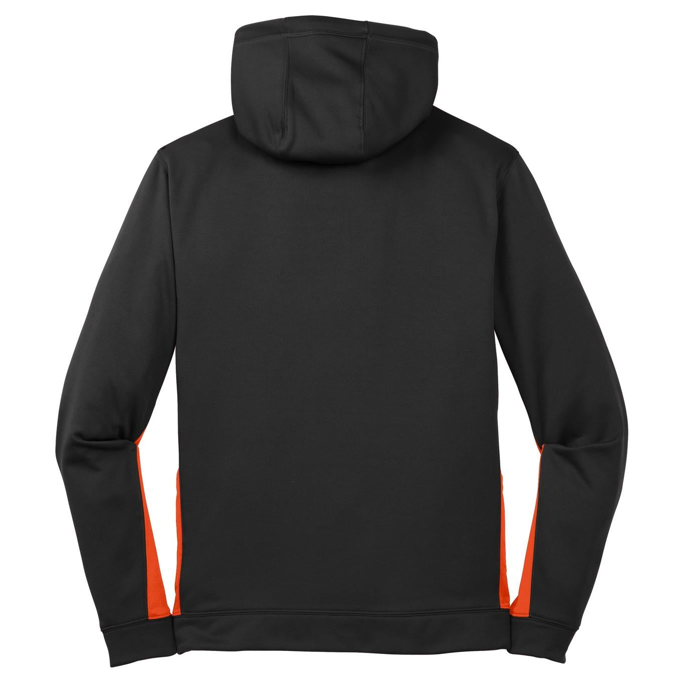 Black/Deep Orange Sweatshirt - Sport-Tek - Moisture-Wicking