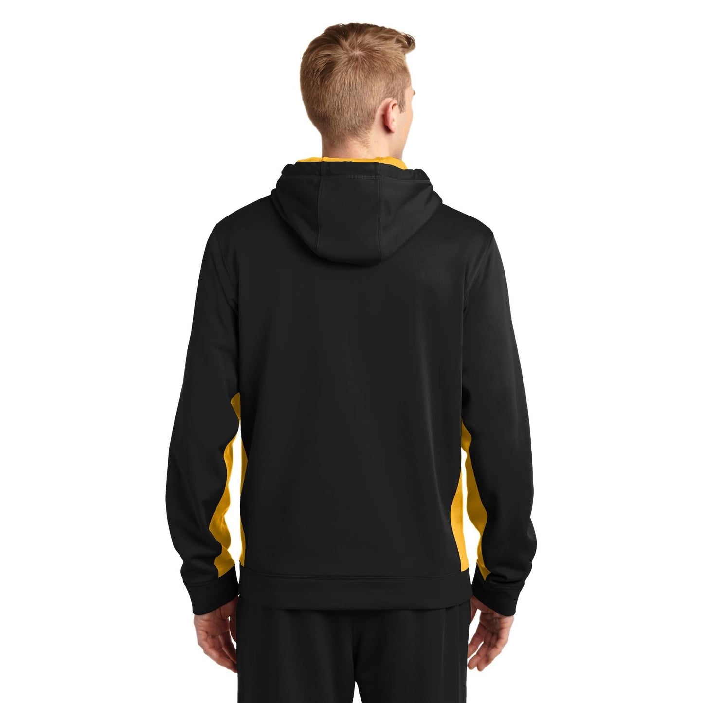 Black/Deep Orange Sweatshirt - Sport-Tek - Moisture-Wicking