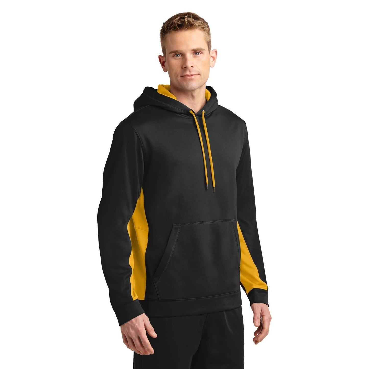 Black/Deep Orange Sweatshirt - Sport-Tek - Moisture-Wicking