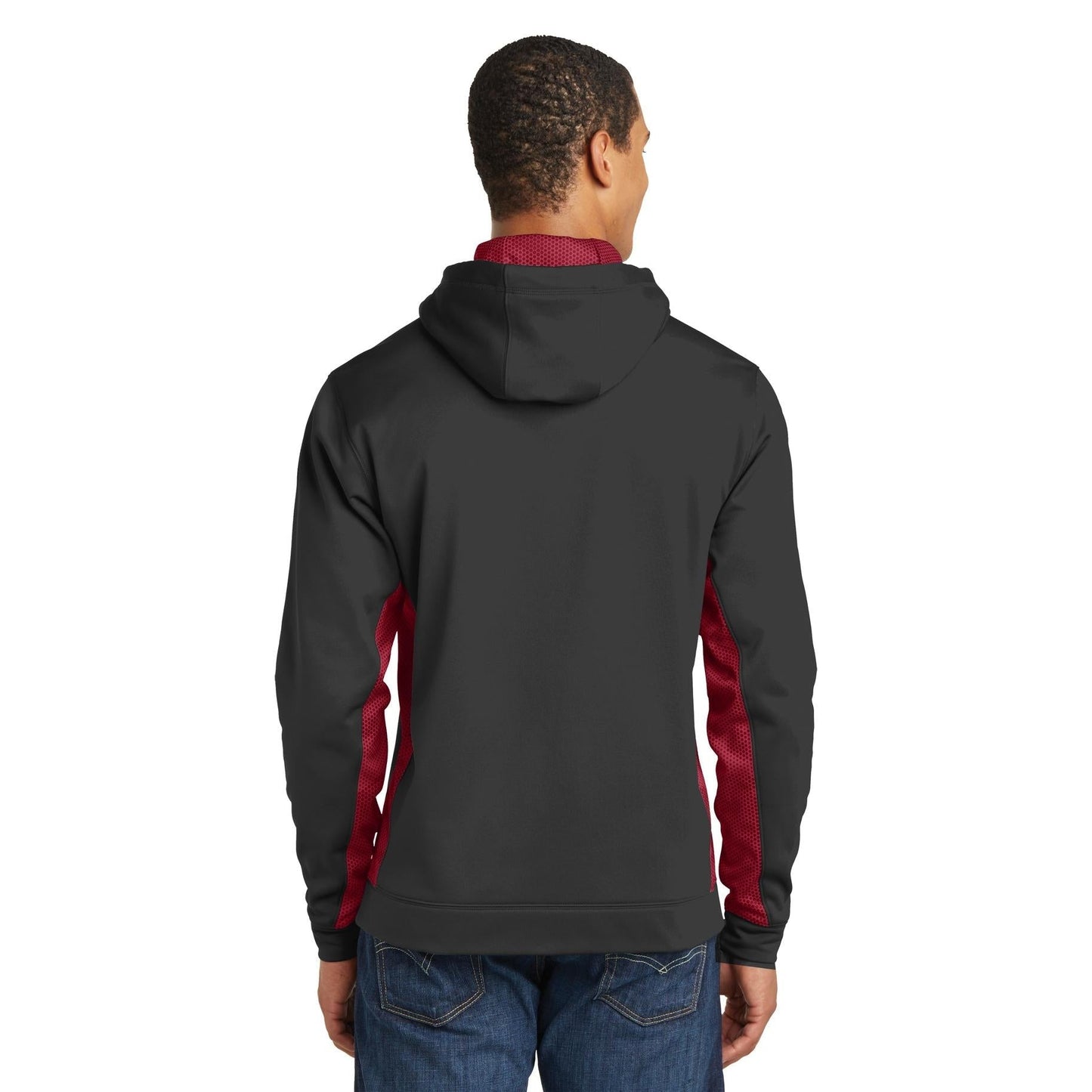 Dark Smoke Grey Sweatshirt - Sport-Tek - CamoHex Print - Unique Design
