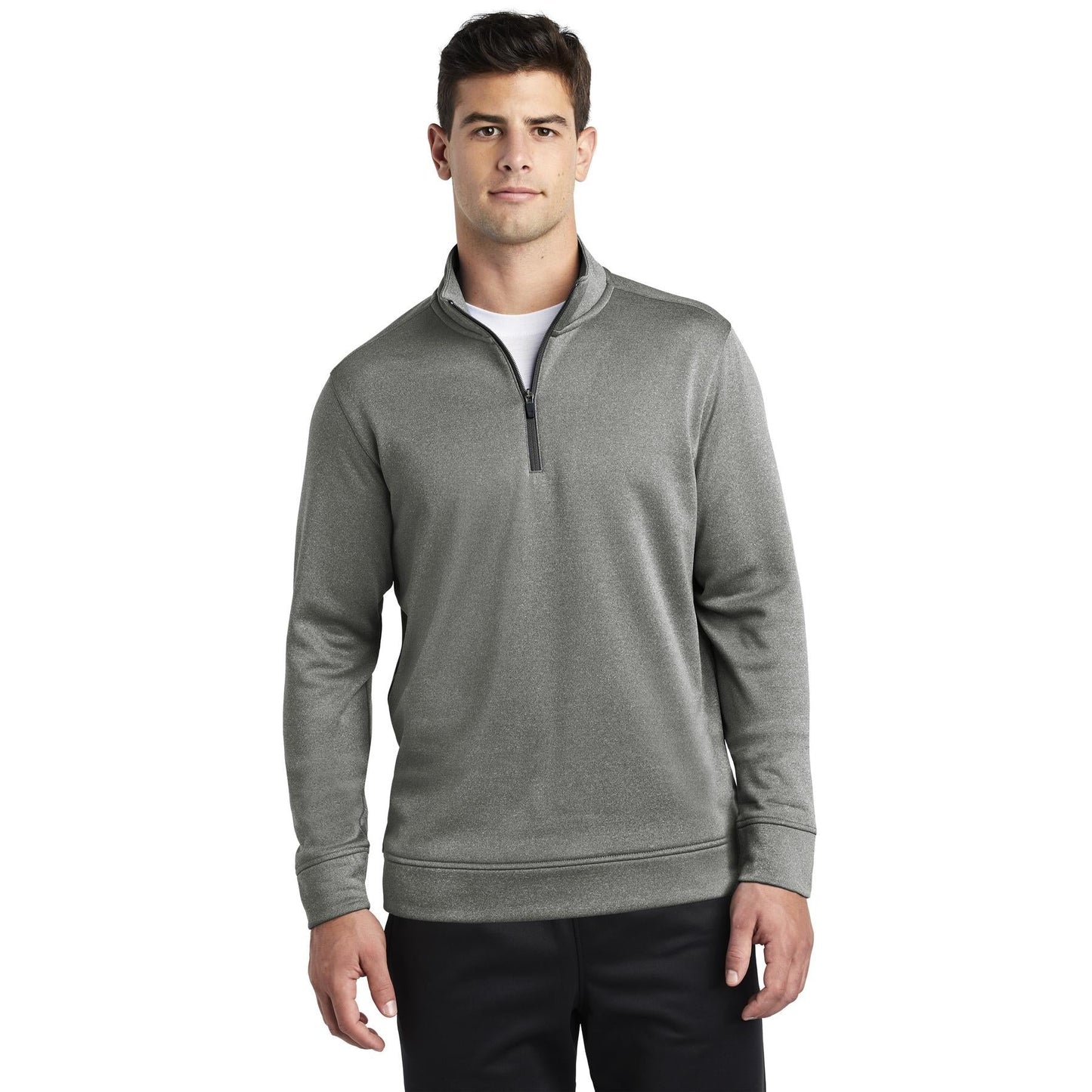 Black Heather Sweatshirt - Sport-Tek - Moisture Wicking