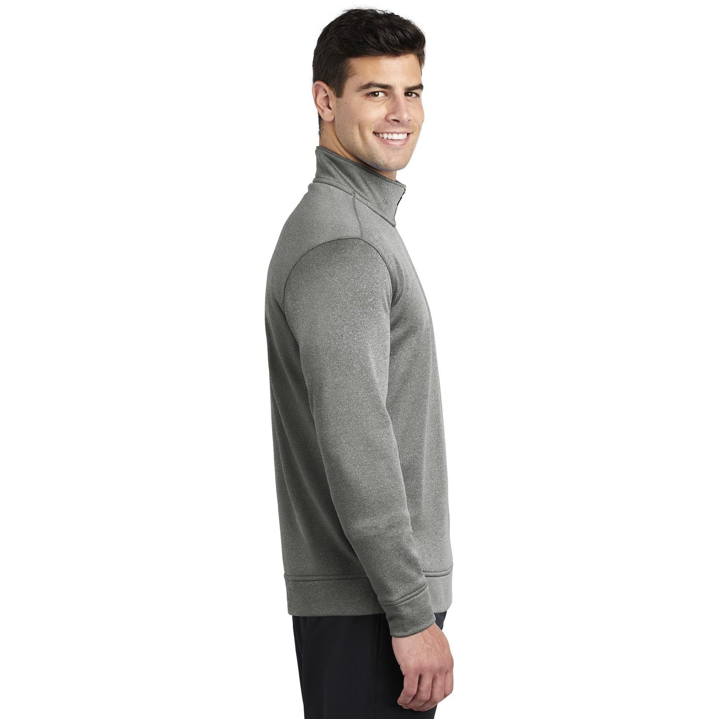 Black Heather Sweatshirt - Sport-Tek - Moisture Wicking