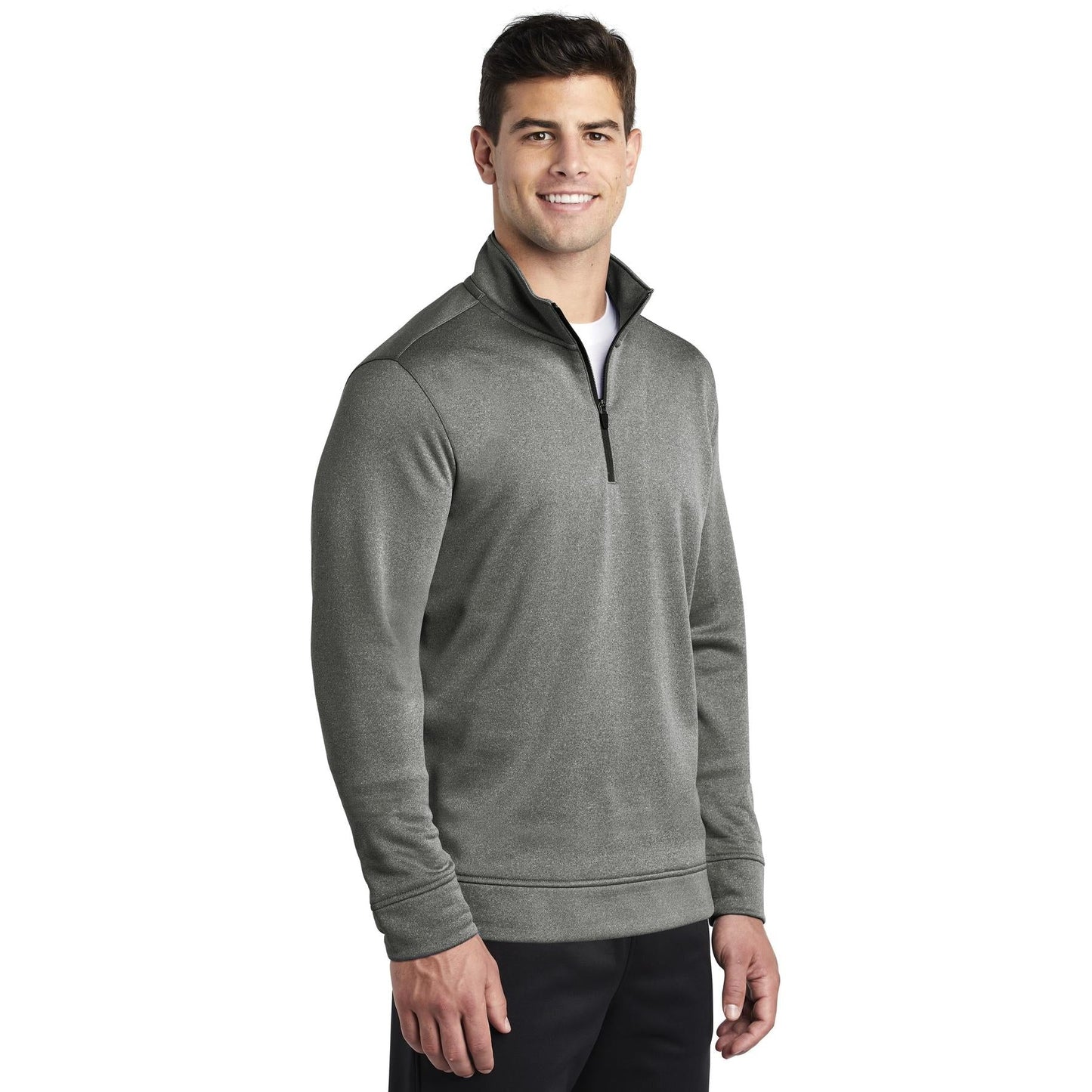 Black Heather Sweatshirt - Sport-Tek - Moisture Wicking