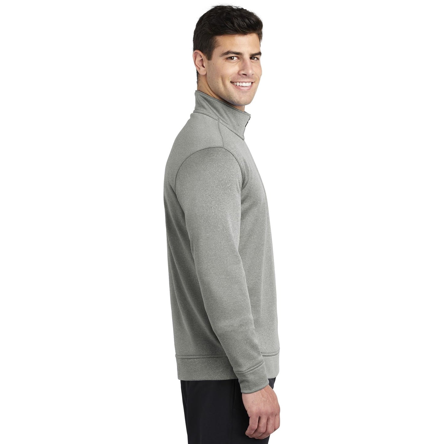 Black Heather Sweatshirt - Sport-Tek - Moisture Wicking