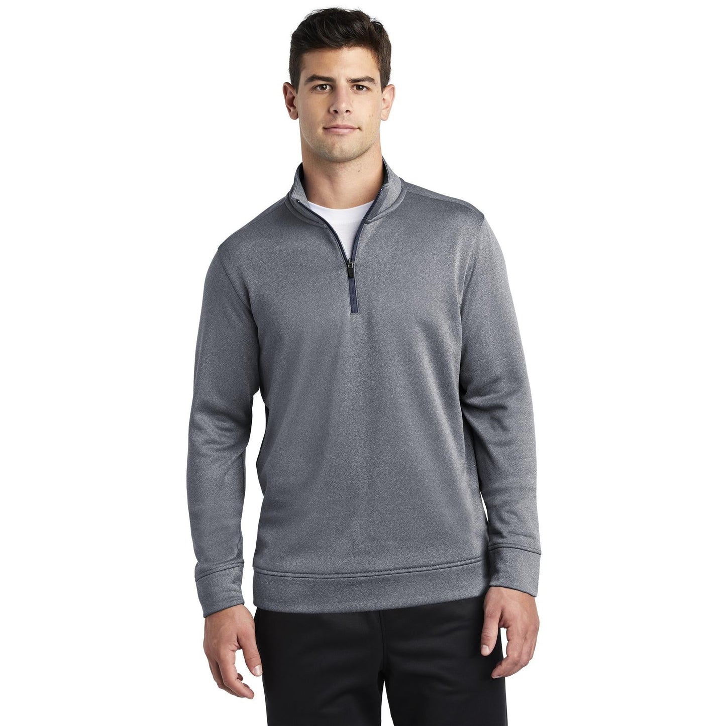 Black Heather Sweatshirt - Sport-Tek - Moisture Wicking
