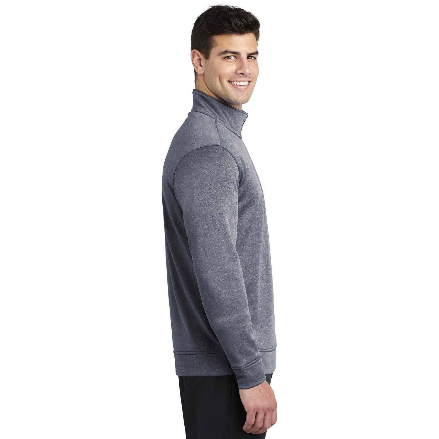 Black Heather Sweatshirt - Sport-Tek - Moisture Wicking