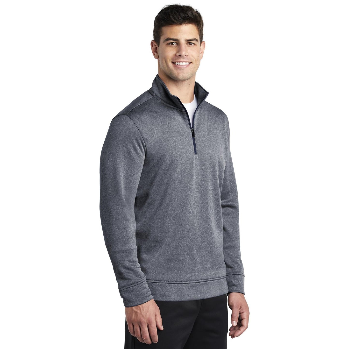Black Heather Sweatshirt - Sport-Tek - Moisture Wicking