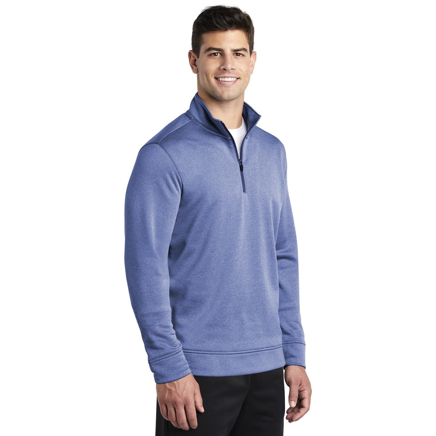 Black Heather Sweatshirt - Sport-Tek - Moisture Wicking