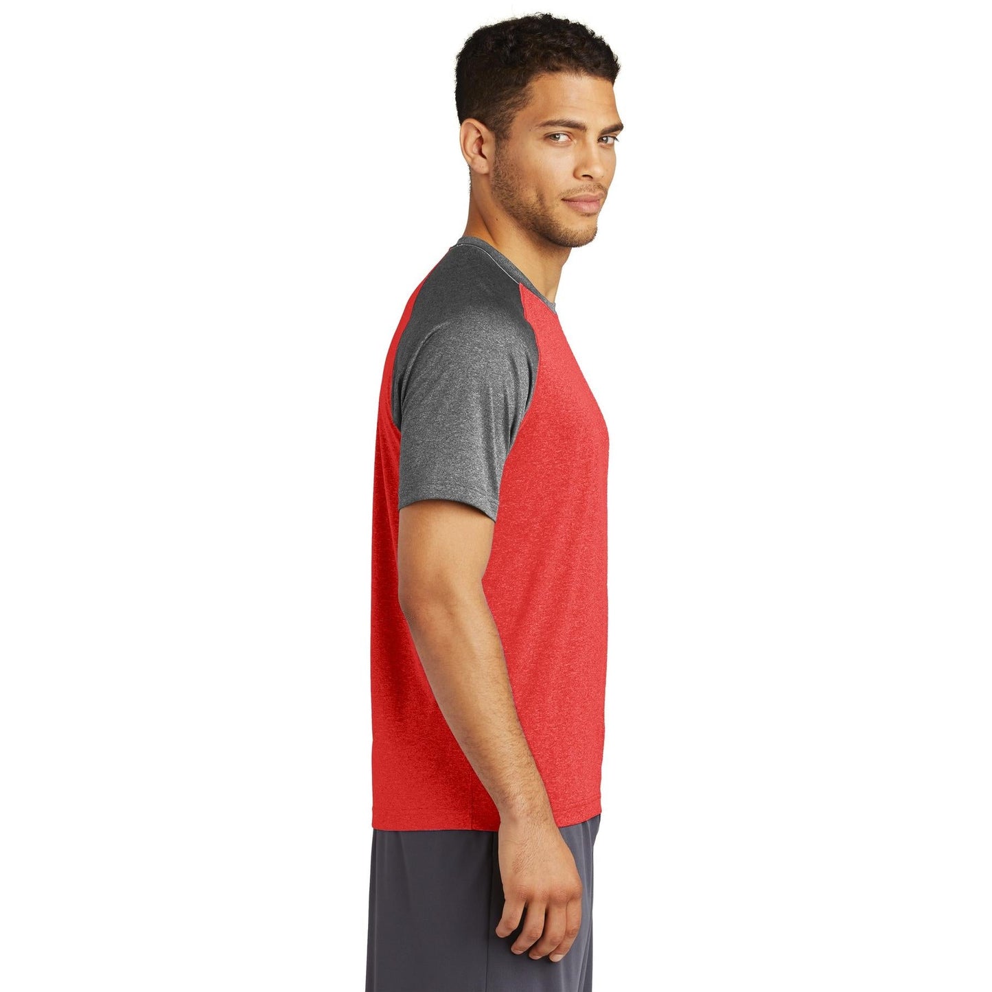 Deep Orange Heather T-Shirt - Sport-Tek - Moisture Wicking