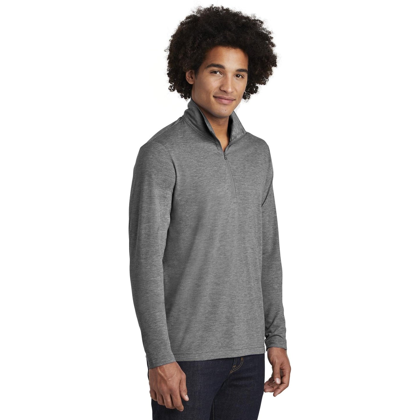 Black Triad Heather Sweatshirt - Sport-Tek - Soft Fabric