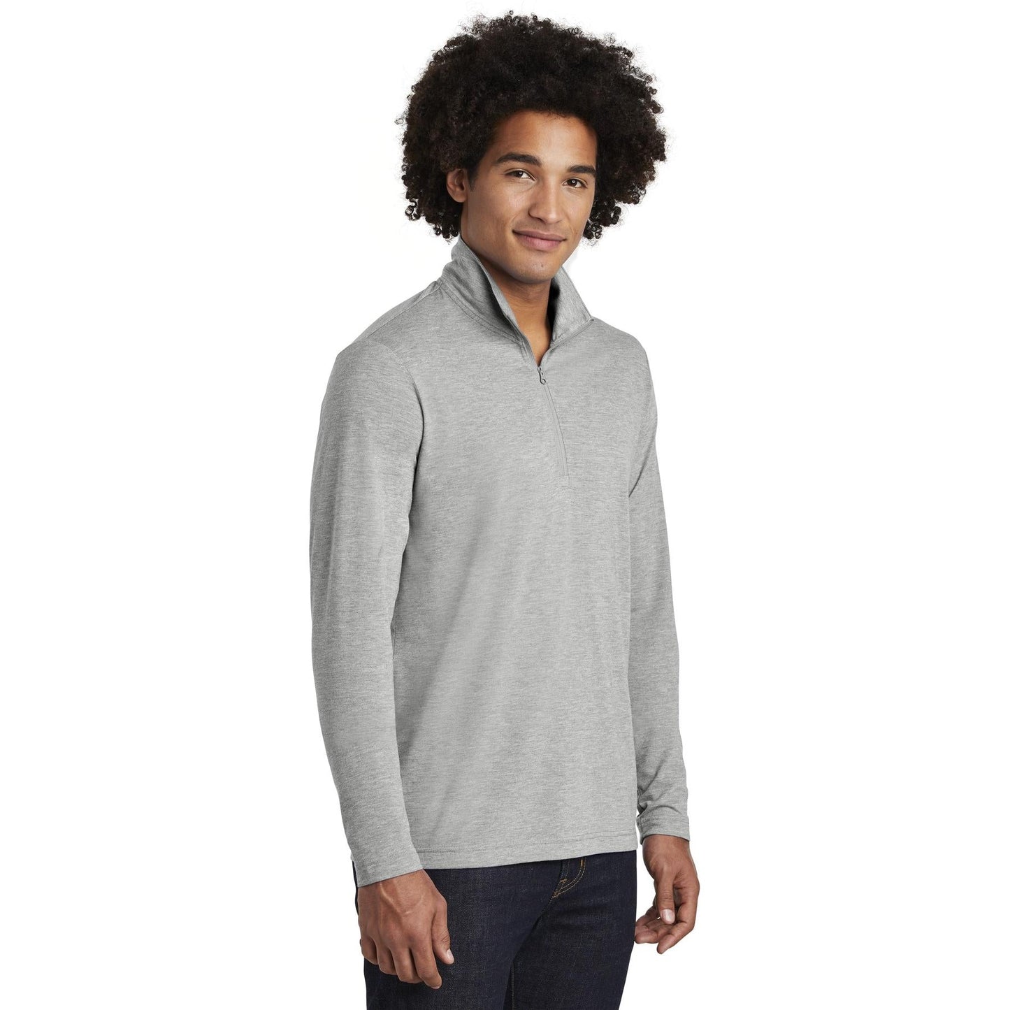Black Triad Heather Sweatshirt - Sport-Tek - Soft Fabric