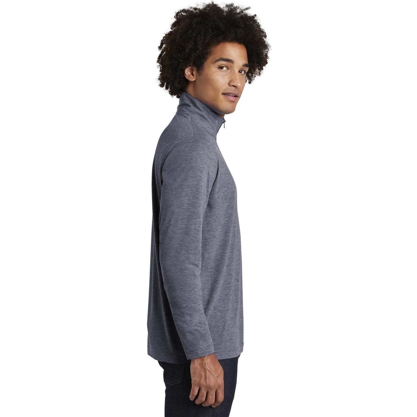 Black Triad Heather Sweatshirt - Sport-Tek - Soft Fabric