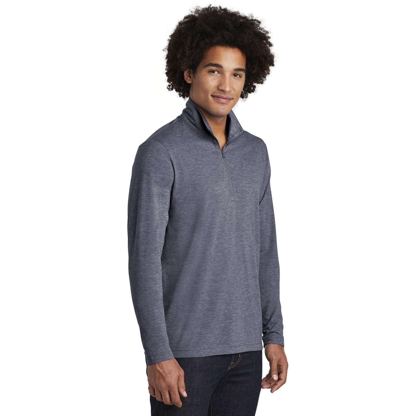 Black Triad Heather Sweatshirt - Sport-Tek - Soft Fabric