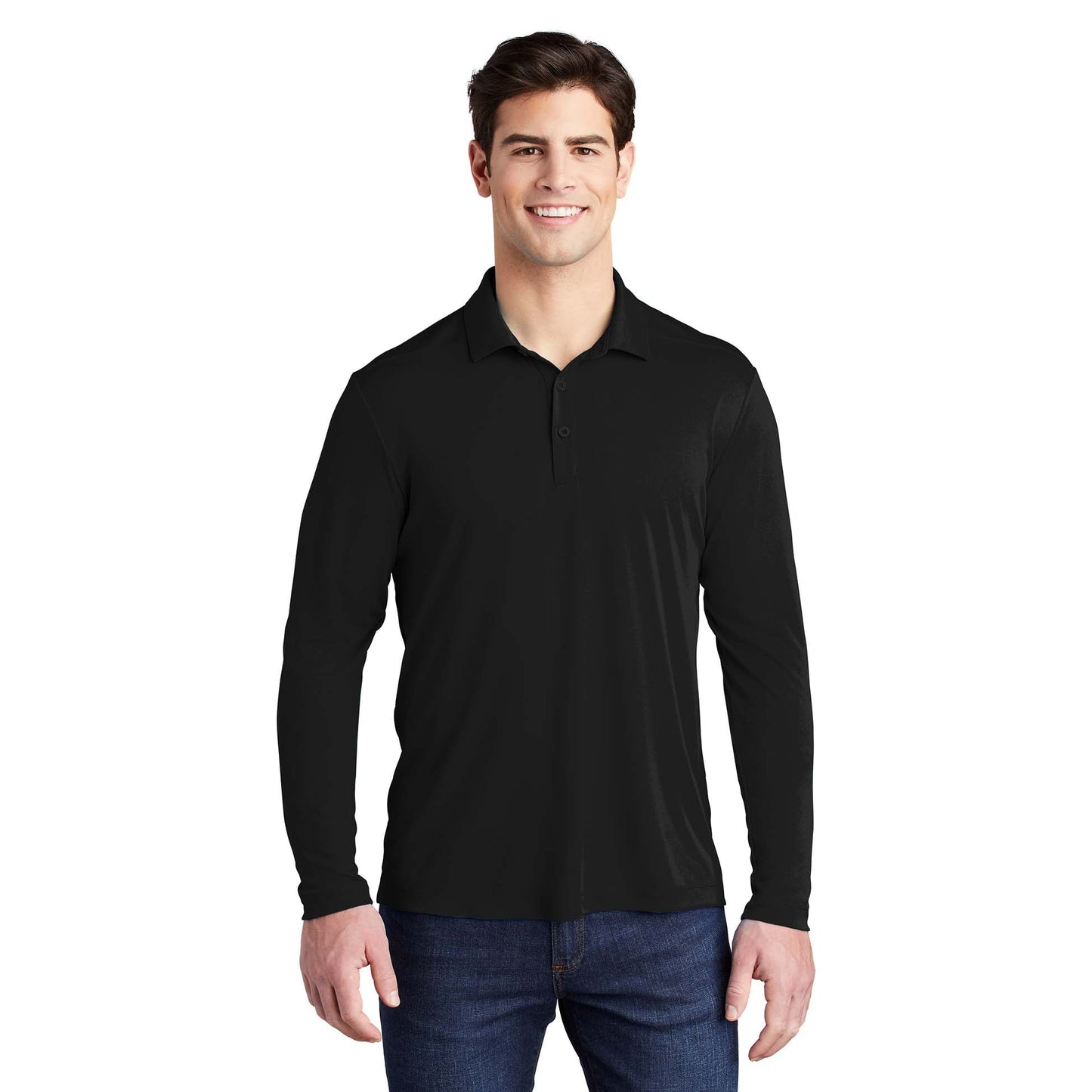 Black Polo Shirt - Sport-Tek - Soft Fabric - Stylish Wear