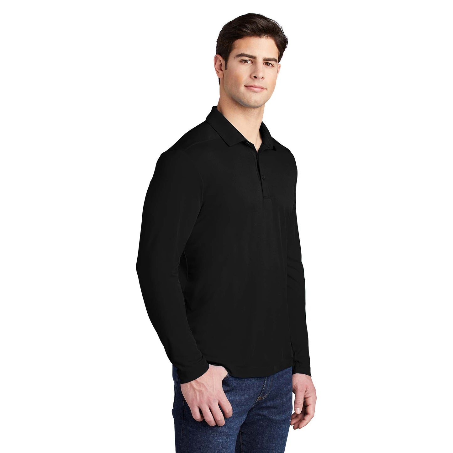 Black Polo Shirt - Sport-Tek - Soft Fabric - Stylish Wear