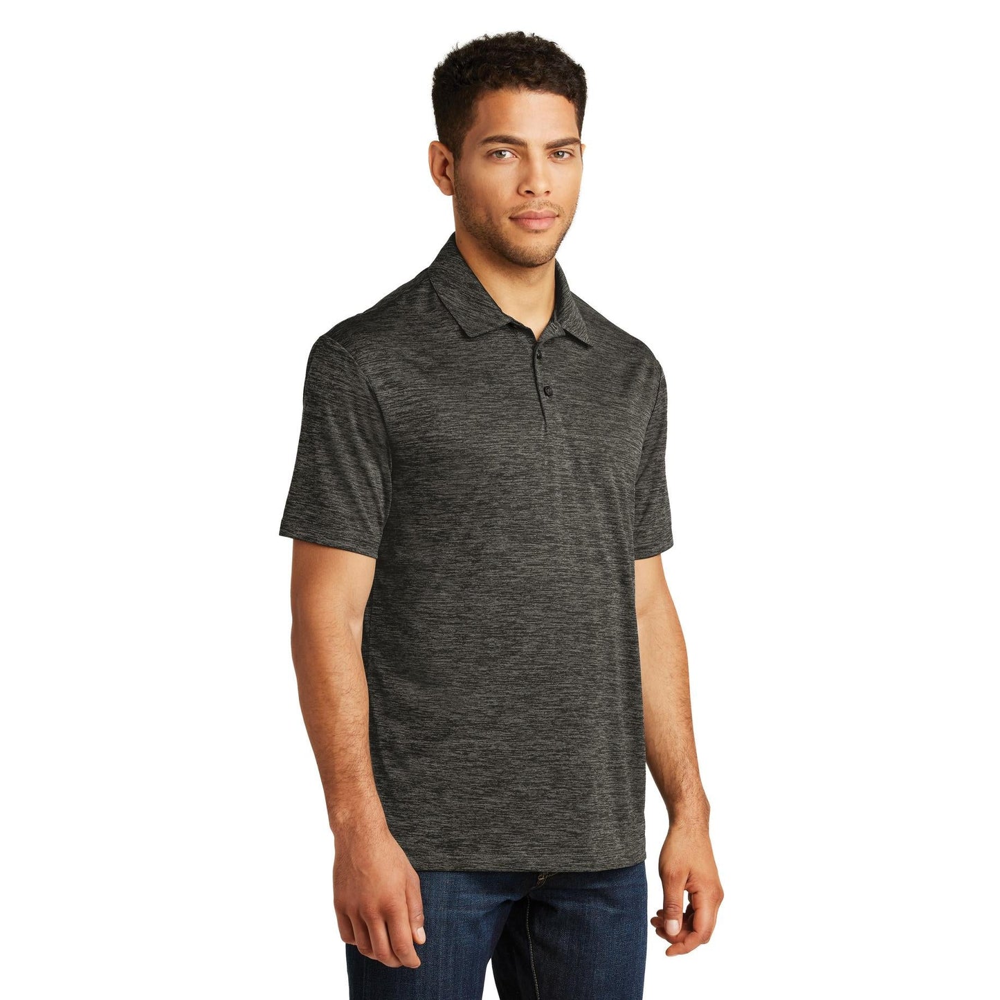Black Electric Polo Shirt - Sport-Tek - Moisture-Wicking Fabric