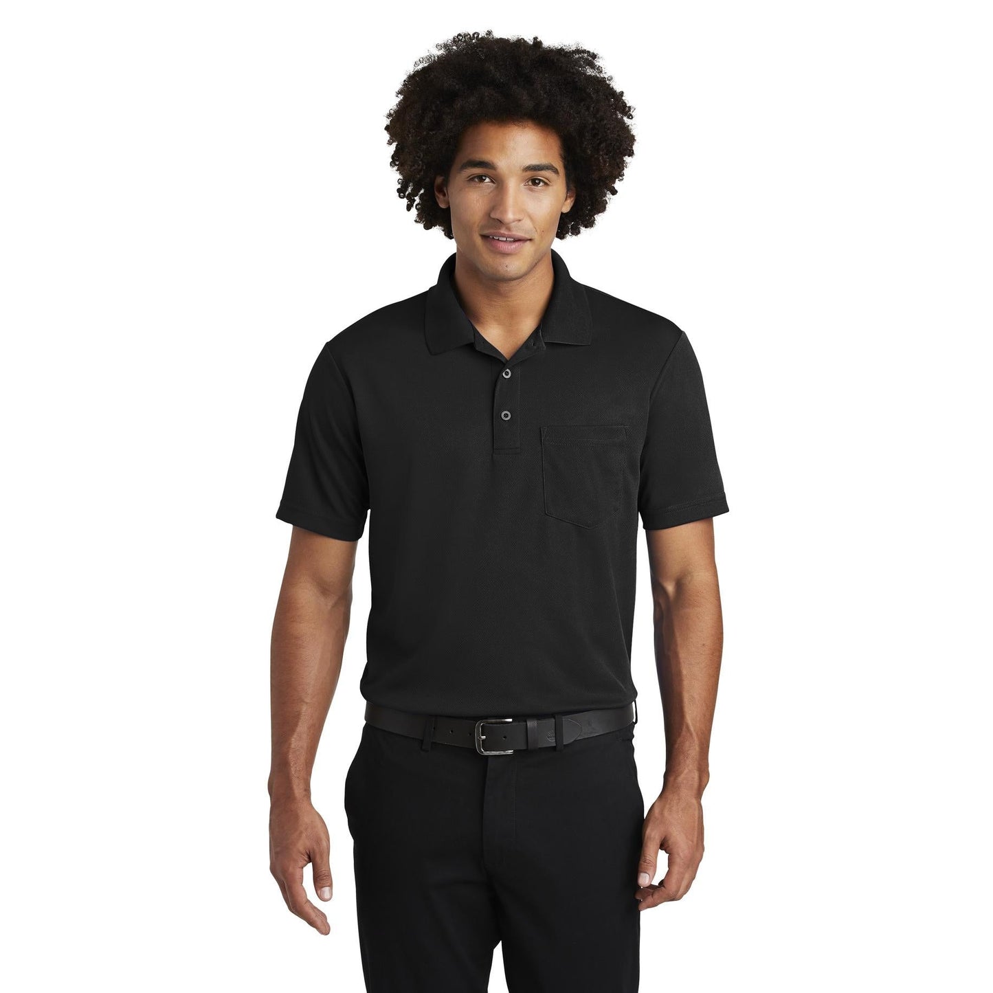 Black Polo Shirt - Sport-Tek - Moisture-Wicking Fabric