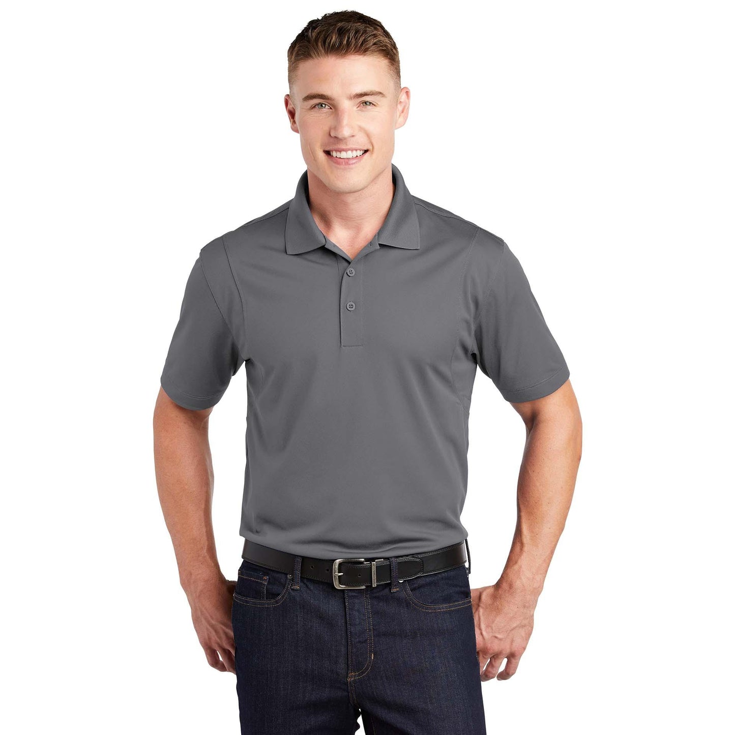 Grey Concrete Polo Shirt - Sport-Tek - Stylish Fit