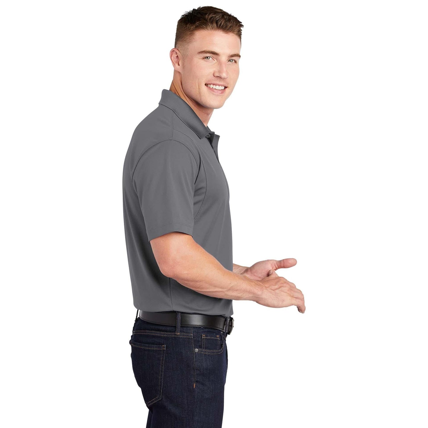 Grey Concrete Polo Shirt - Sport-Tek - Stylish Fit